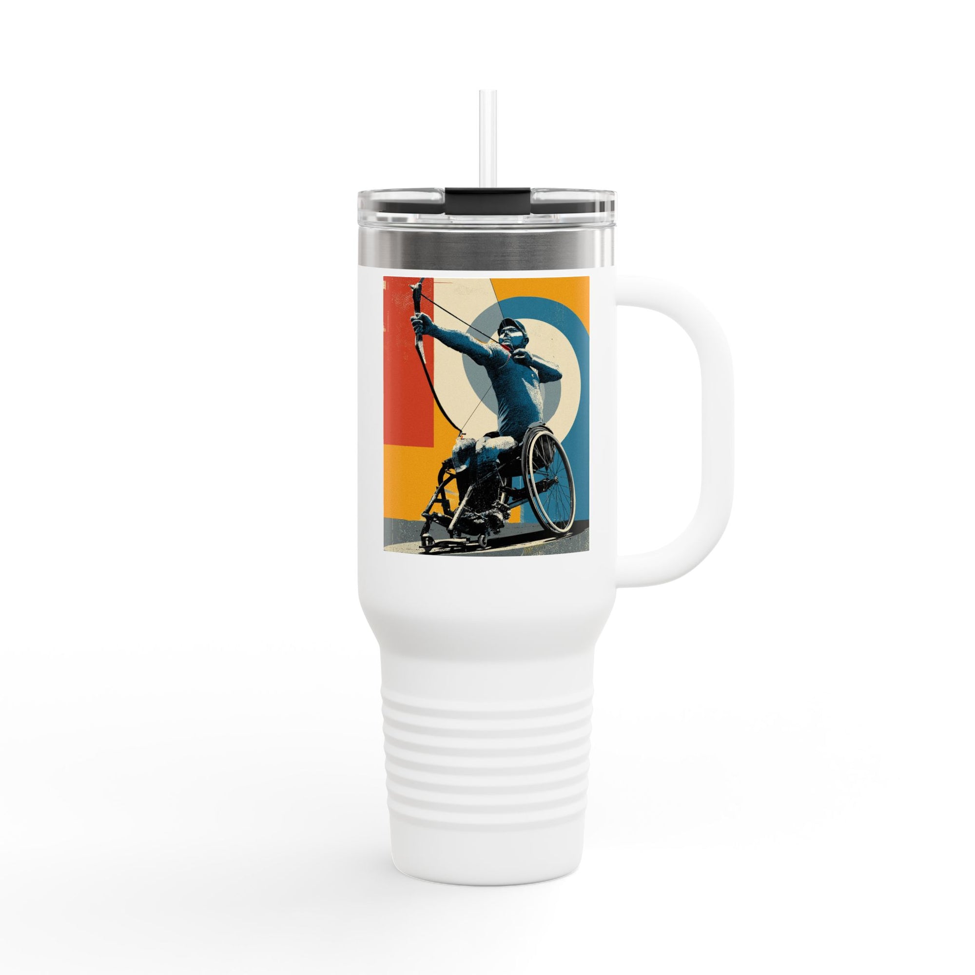 Vibrant Insulated Travel Mug for On-the-Go Coffee Lovers, Motivational Mug, Daily Hydration, Sports Enthusiast Gift