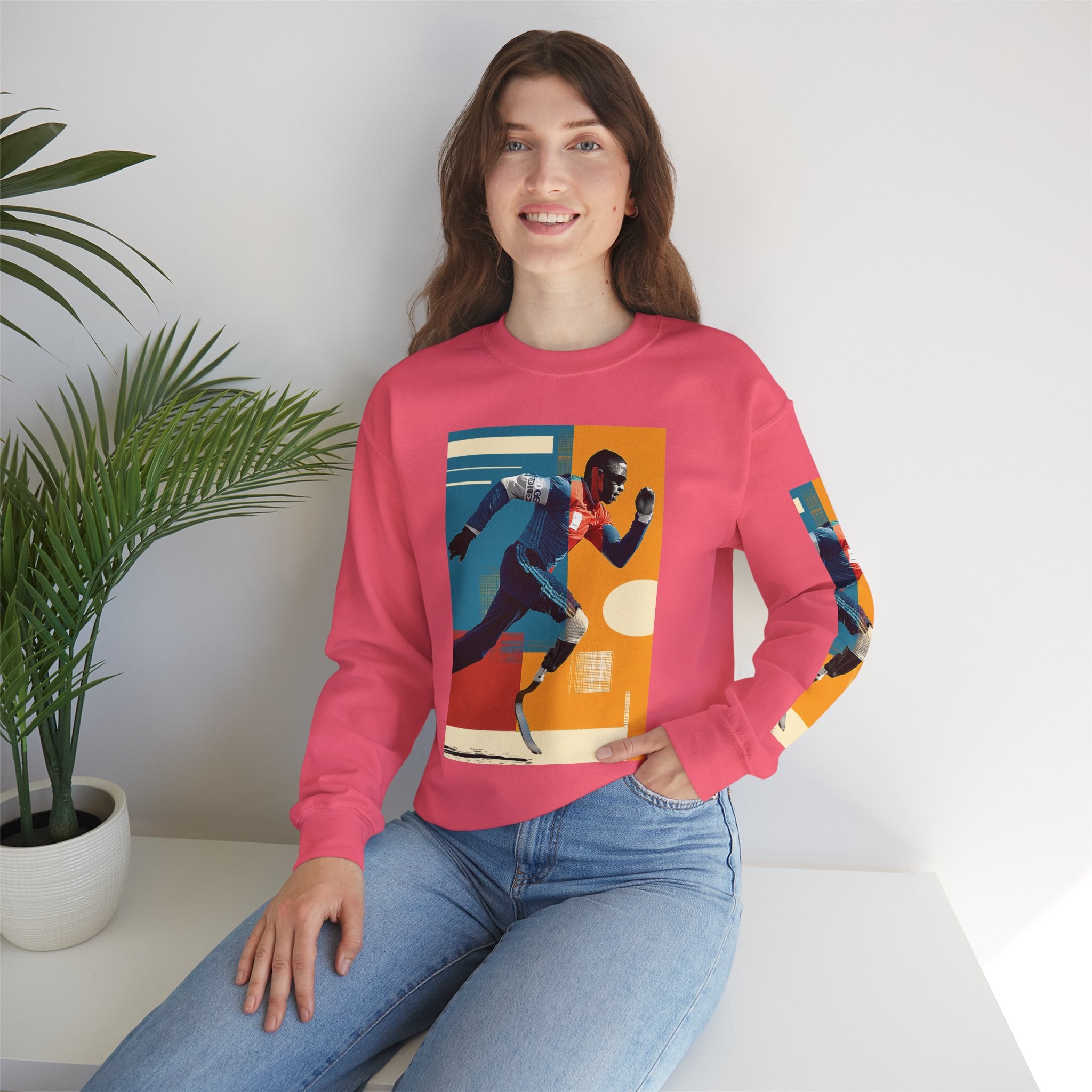 Inclusive Course Sports Themed Sweatshirt for Empowerment, Unisex Heavy Blend Crewneck, Inspirational Gift for Activists