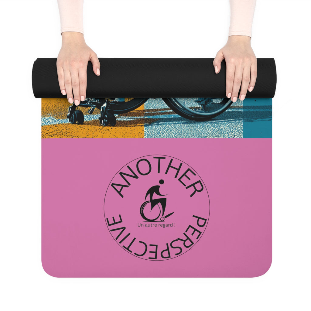 Rubber Yoga Mat with Inspirational Design - Ideal for Fitness Lovers, Home Workouts, Yoga Classes, Mindfulness, Gift for Yogis
