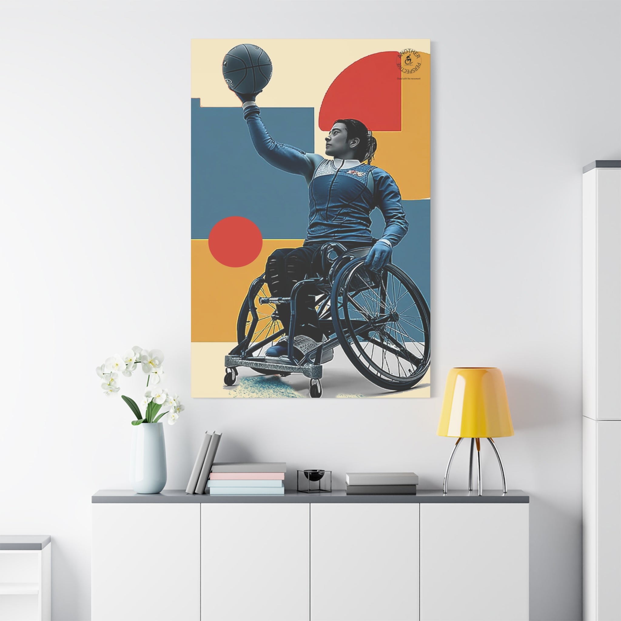 Empowering Wheelchair Basket Canvas Art, Inspirational Wall Decor, Motivational Home Decor, Unique Gift for Sports Enthusiasts, [...]