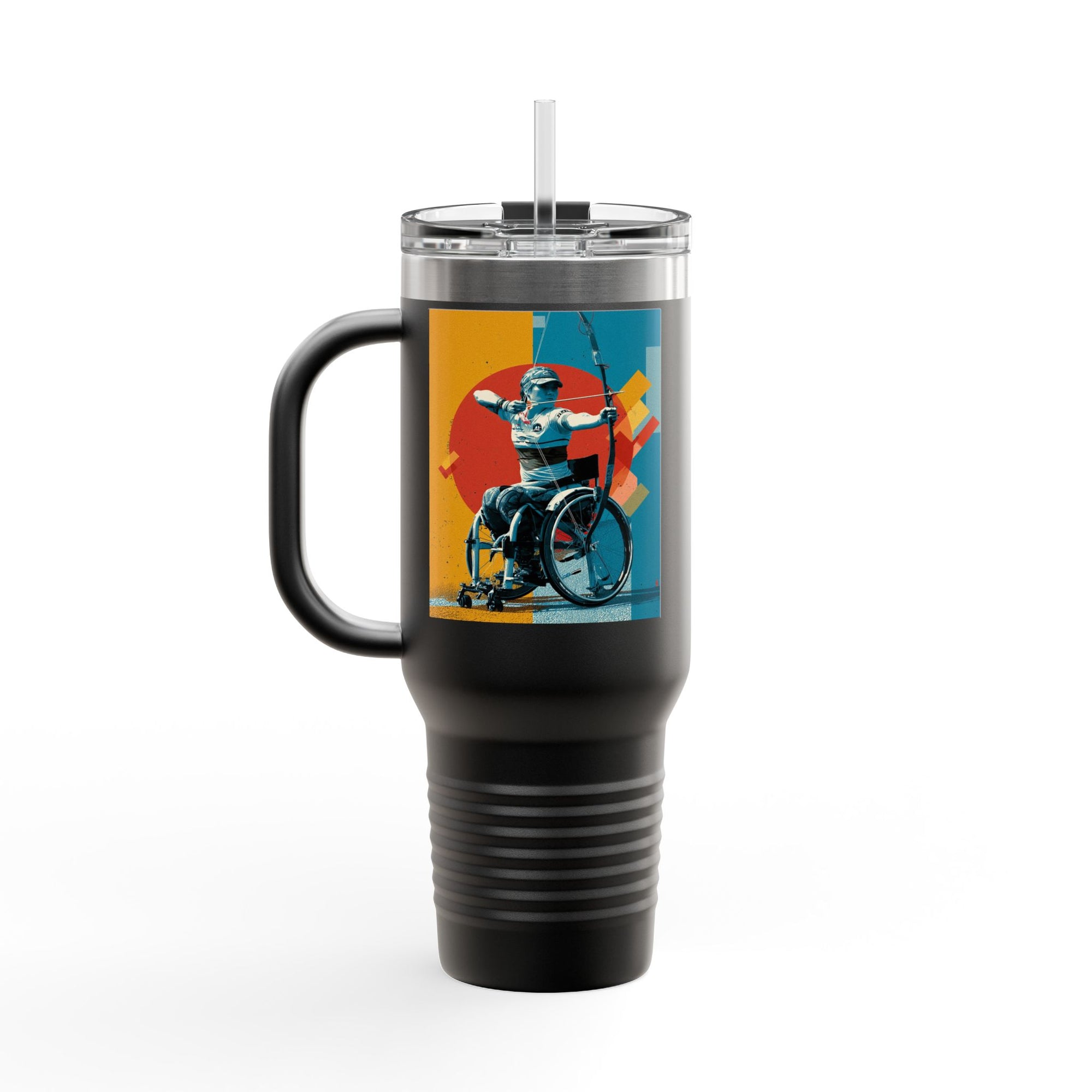 Vibrant Insulated Travel Mug for On-the-Go Coffee Lovers, Motivational Mug, Daily Hydration, Sports Enthusiast Gift