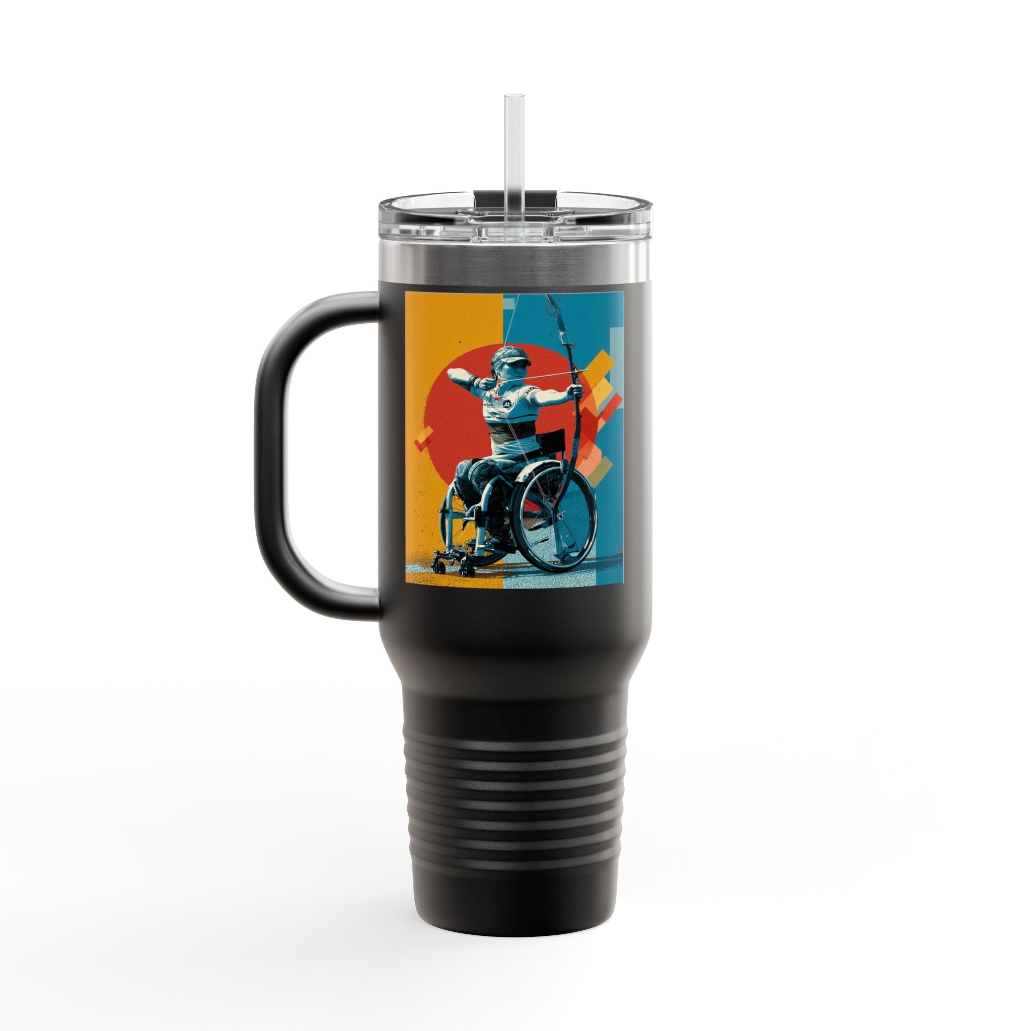 Vibrant Insulated Travel Mug for On-the-Go Coffee Lovers, Motivational Mug, Daily Hydration, Sports Enthusiast Gift