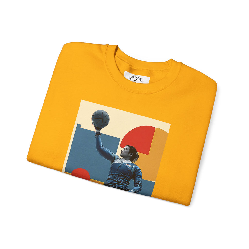 Inclusive WheelChair Basket Sports Themed Sweatshirt for Empowerment, Unisex Heavy Blend Crewneck, Inspirational Gift for Activists