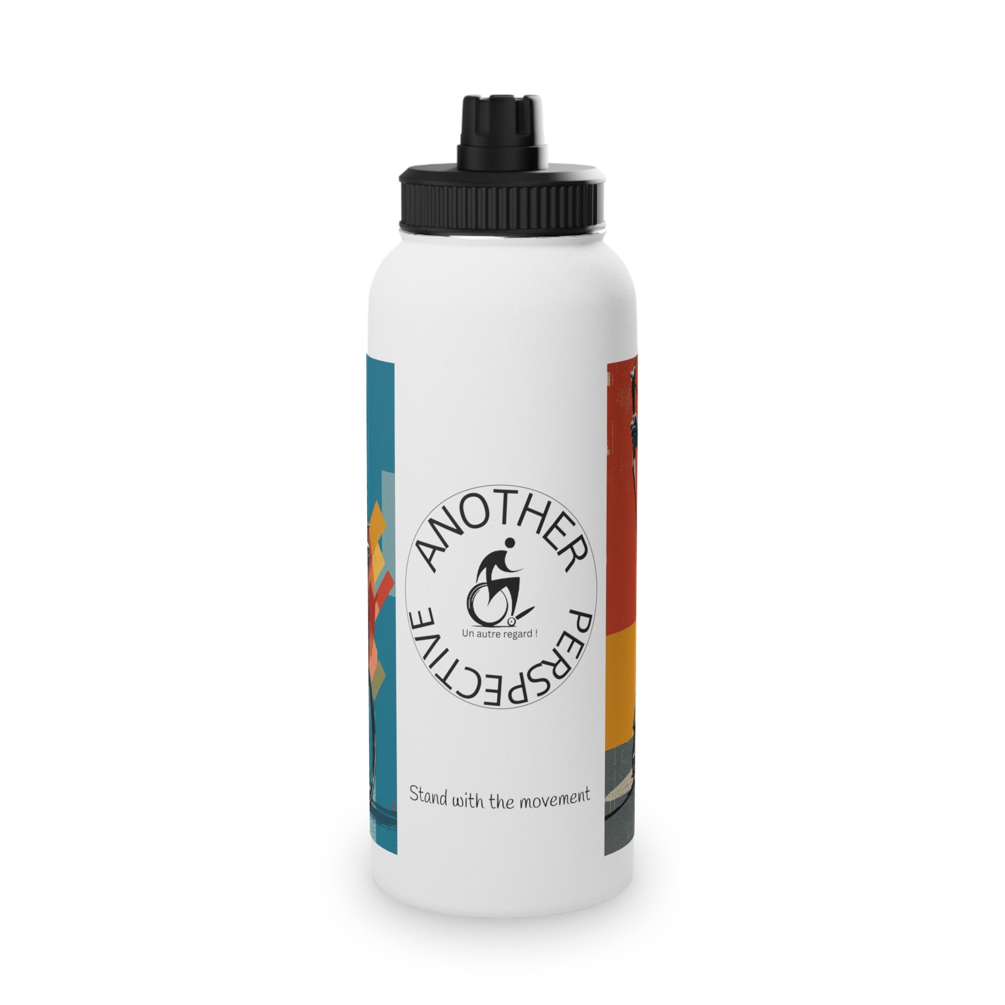 Vibrant Water Archery Bottle, Stainless Steel Sports Bottle, Eco-Friendly Hydration, Outdoor Adventure Gear, Unique Gift for Cyclists