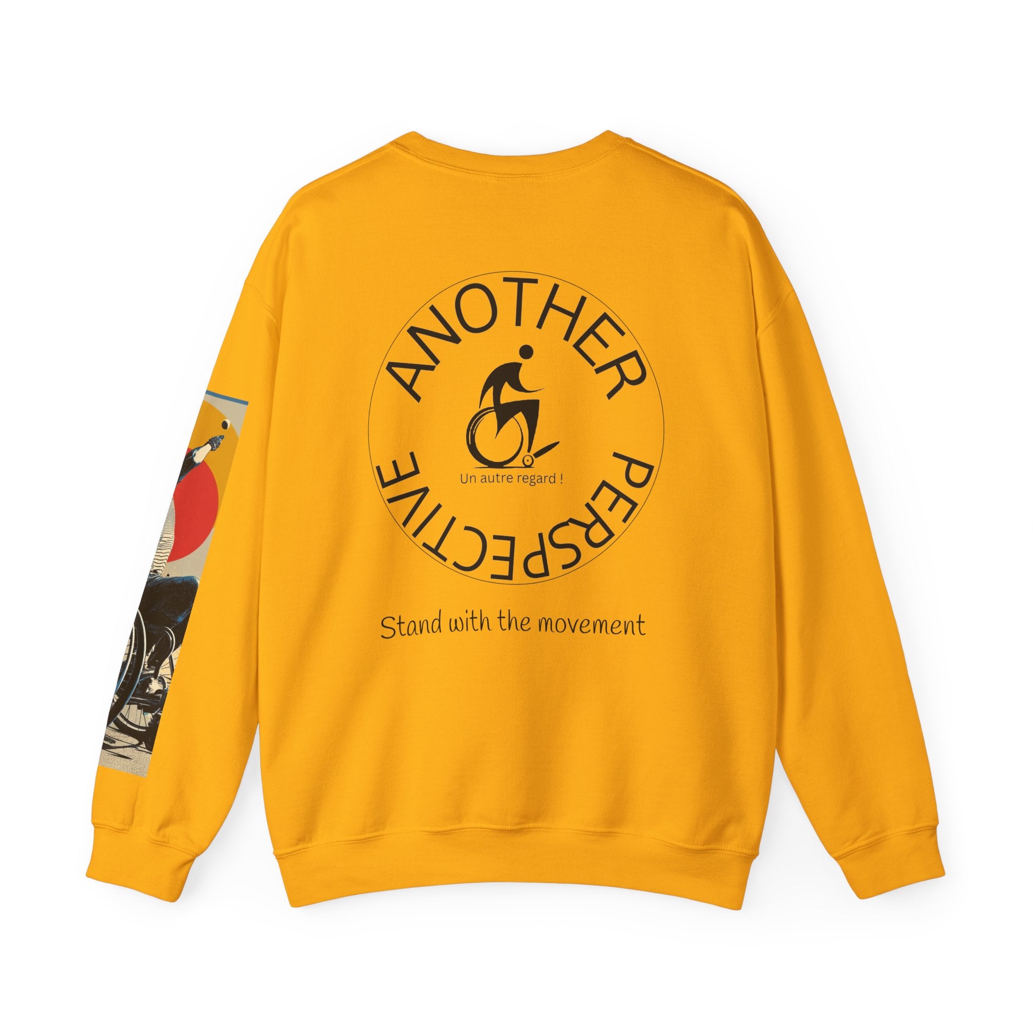 Inclusive WheelChair Tennis Sports Themed Sweatshirt for Empowerment, Unisex Heavy Blend Crewneck, Inspirational Gift for Activists