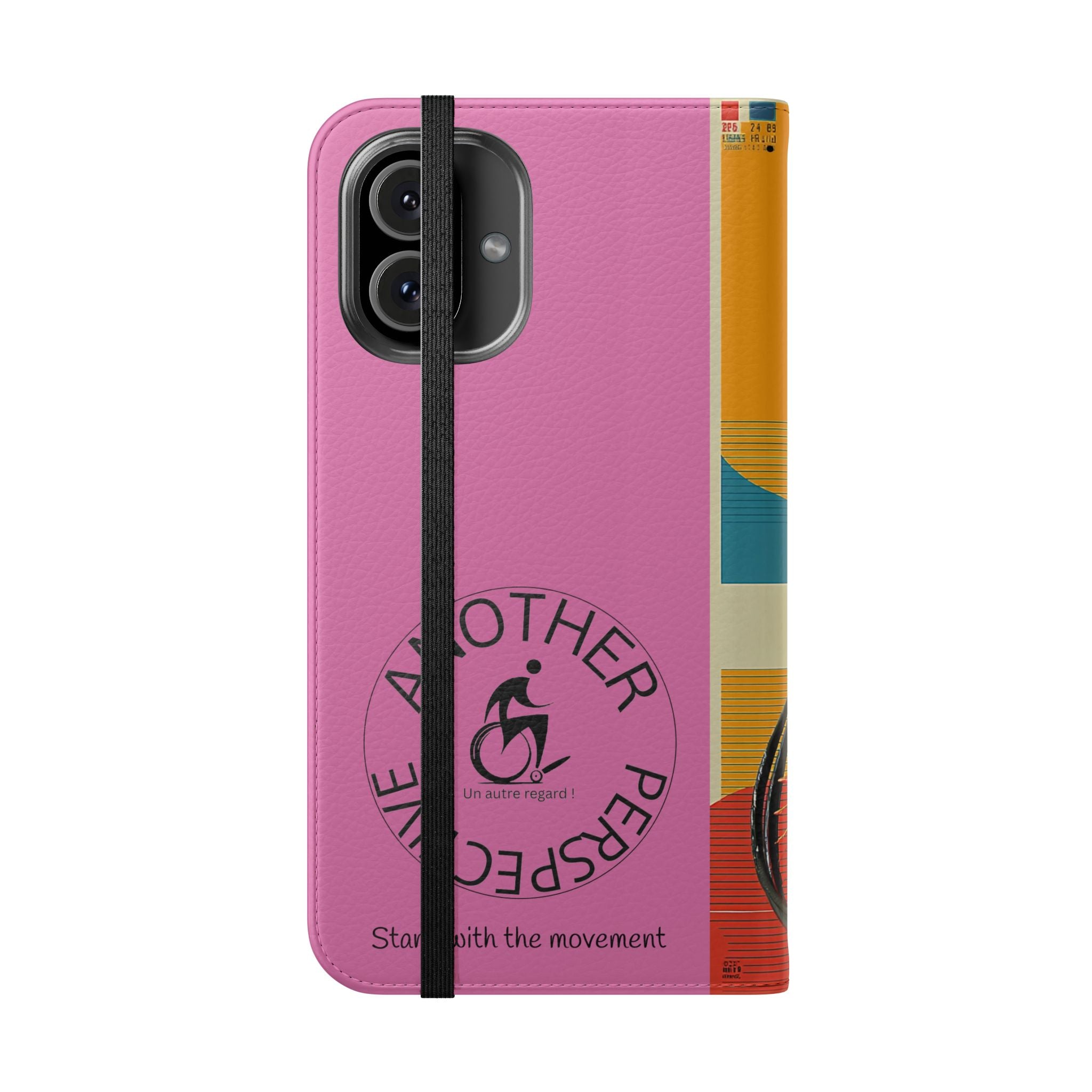 Sporty Flip Case for Wheelchair Basket Athletes, Phone Cover, Active Lifestyle Accessory, Gift for Sports Lovers, Personalized Case