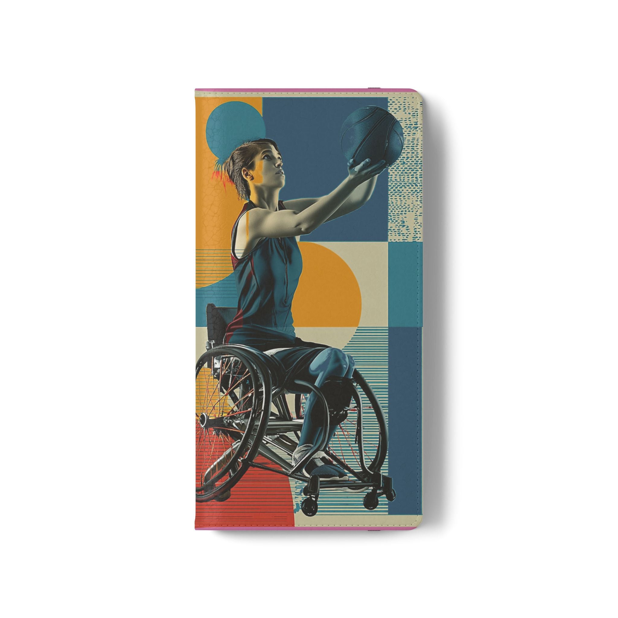 Sporty Flip Case for Wheelchair Basket Athletes, Phone Cover, Active Lifestyle Accessory, Gift for Sports Lovers, Personalized Case