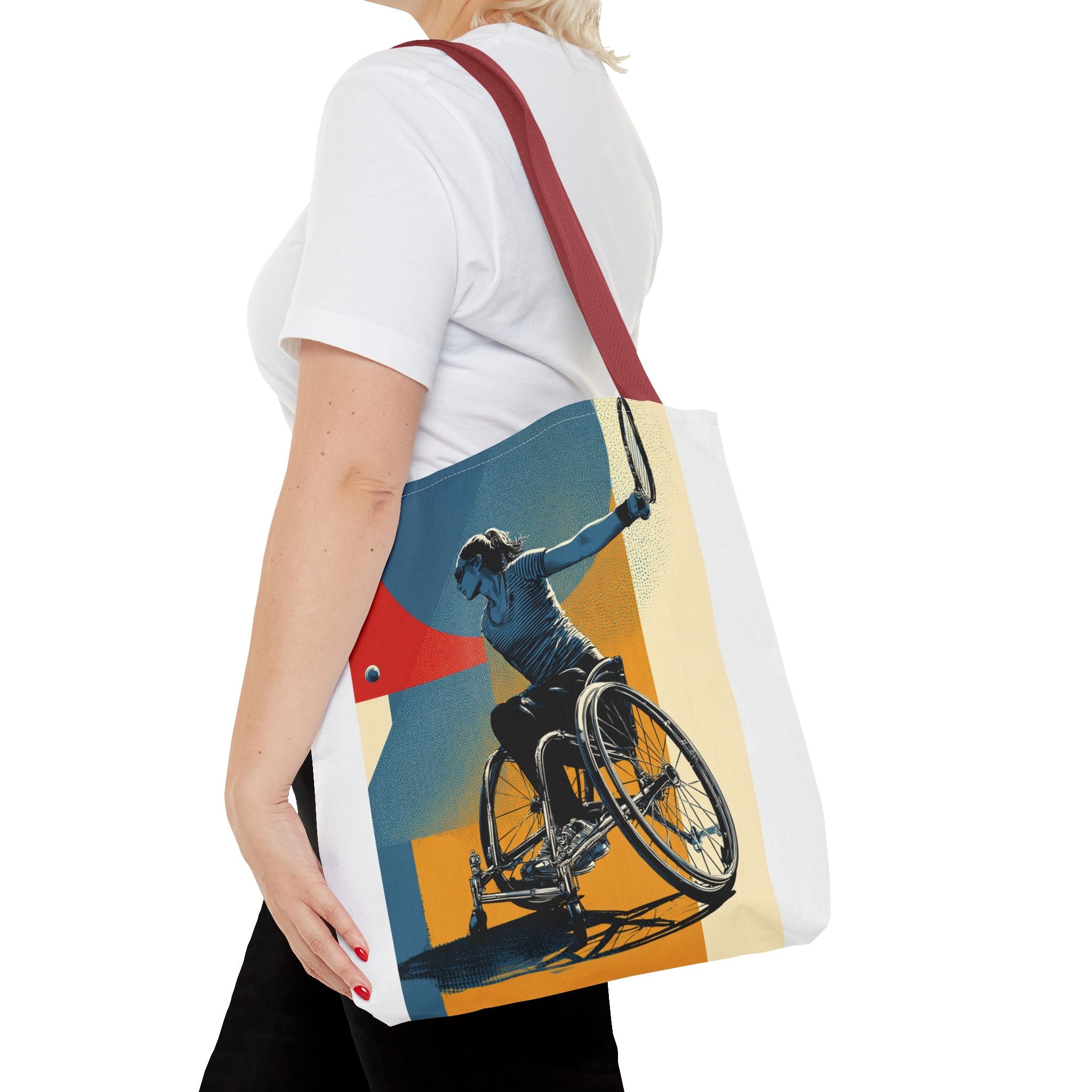 Inspirational Wheelchair Sports Tote Bag | Motivational Gym Bag, Everyday Use, Eco-Friendly Gift, Unique Sporty Design