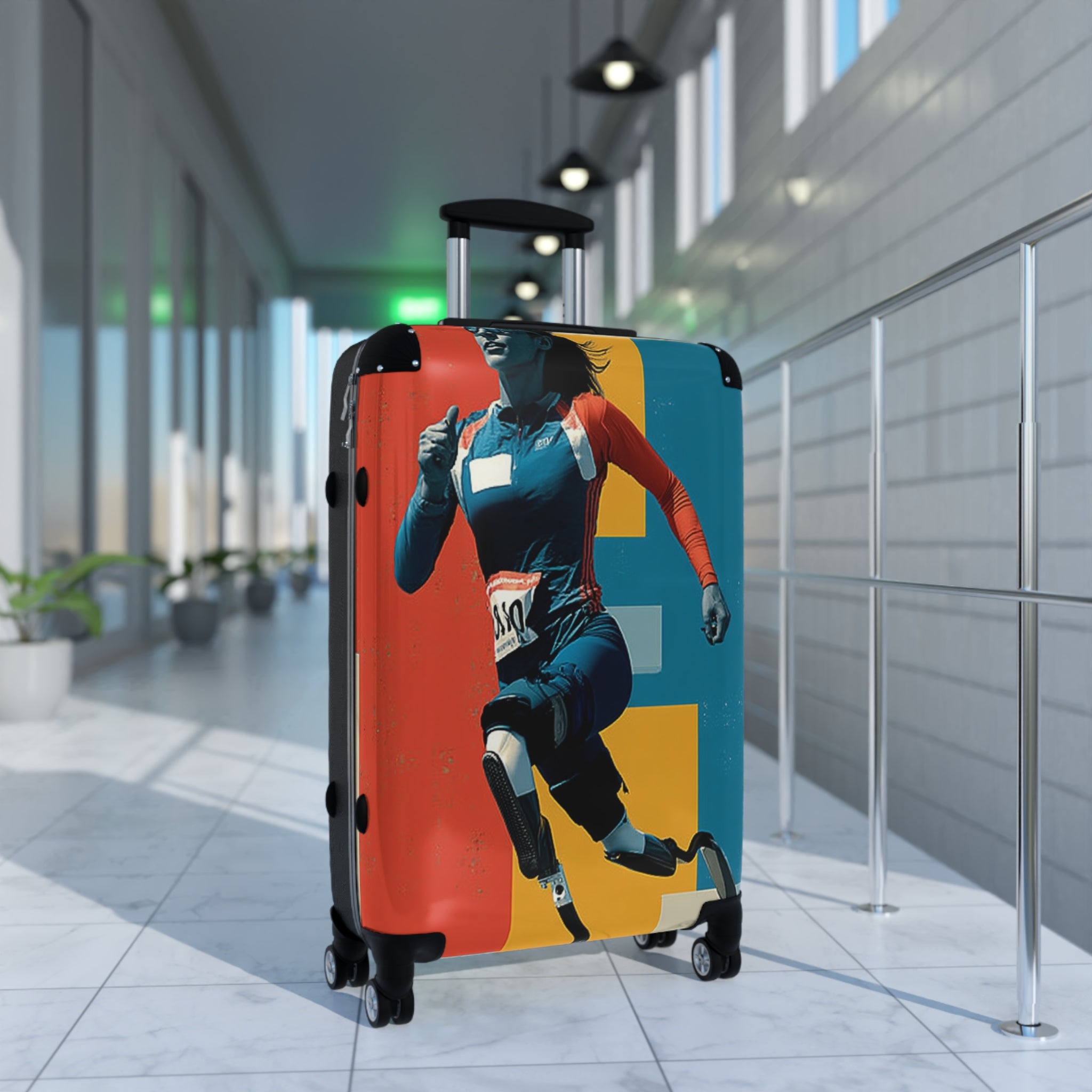 Wheelchair Course Athlete Suitcase - Travel Gear for Adaptive Sports, Unique Luggage, Inspirational Gift, Mobility Travel, Adventure Bag