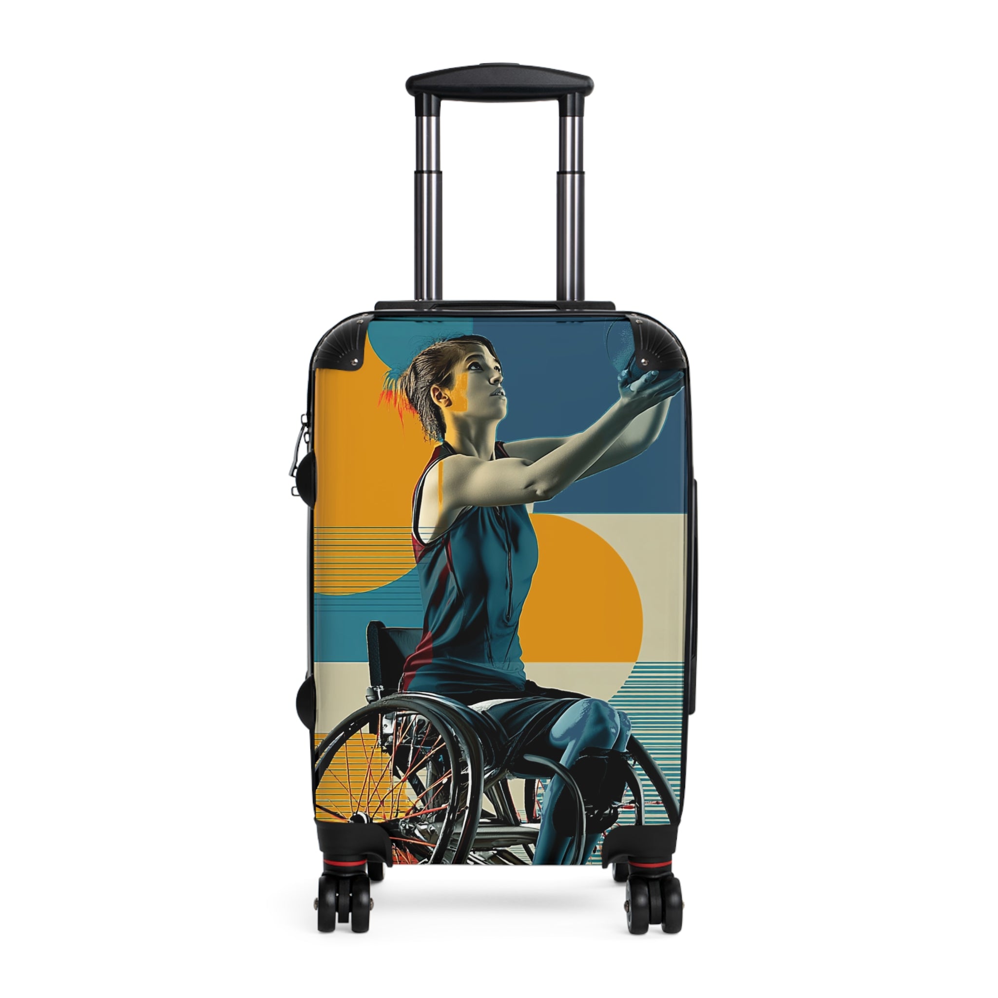 Wheelchair Basket Athlete Suitcase - Travel Gear for Adaptive Sports, Unique Luggage, Inspirational Gift, Mobility Travel, Adventure Bag