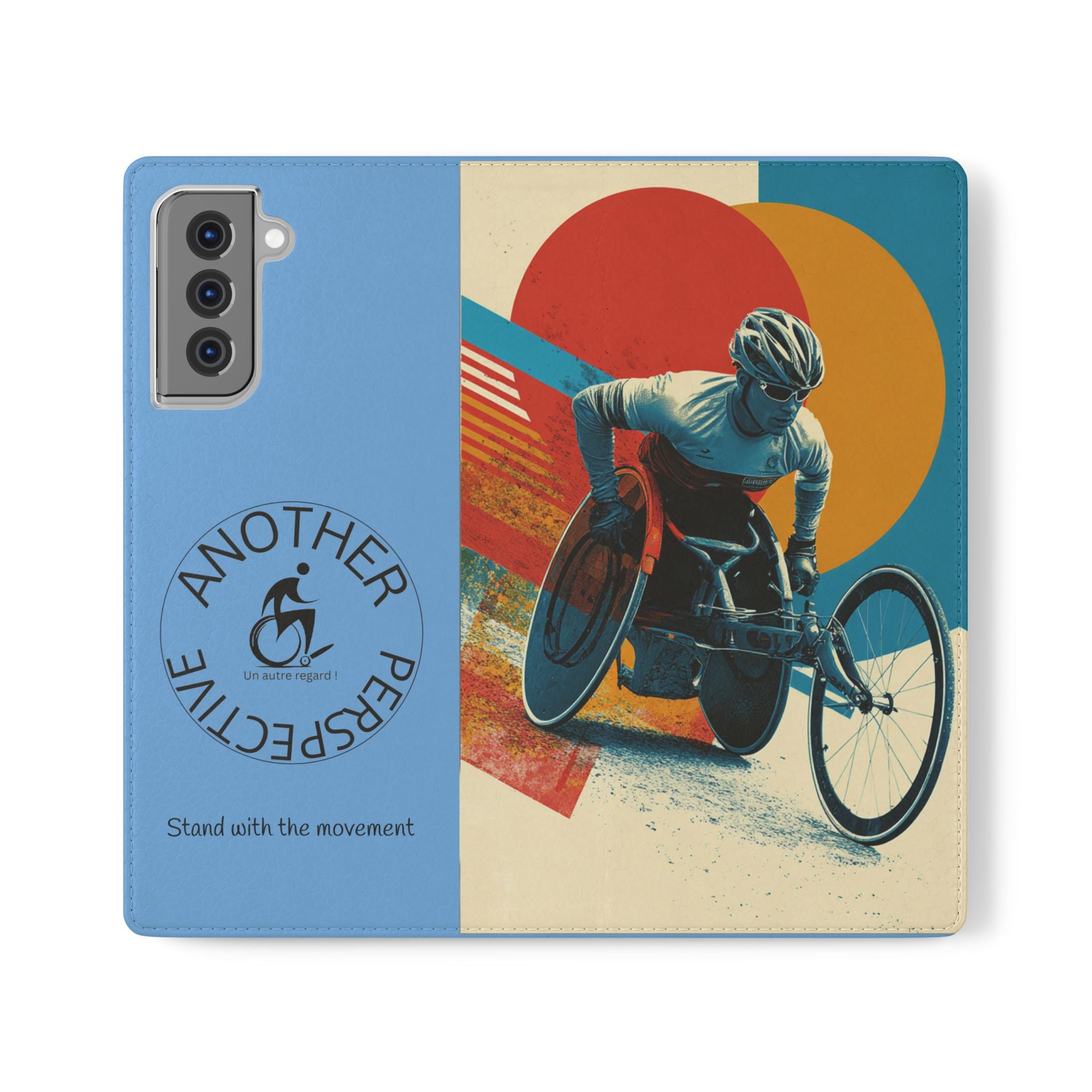 Mobility Advocate Flip Case for Phone Wheelchair, Supportive Gift for Activists, Stylish Wallet Phone Case, Perfect for Everyday Use