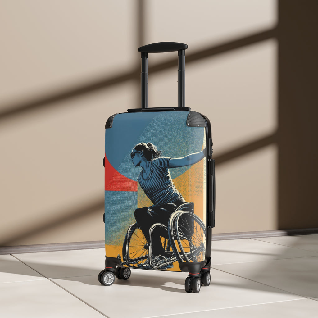 Wheelchair Tennis Athlete Suitcase - Travel Gear for Adaptive Sports, Unique Luggage, Inspirational Gift, Mobility Travel, Adventure Bag