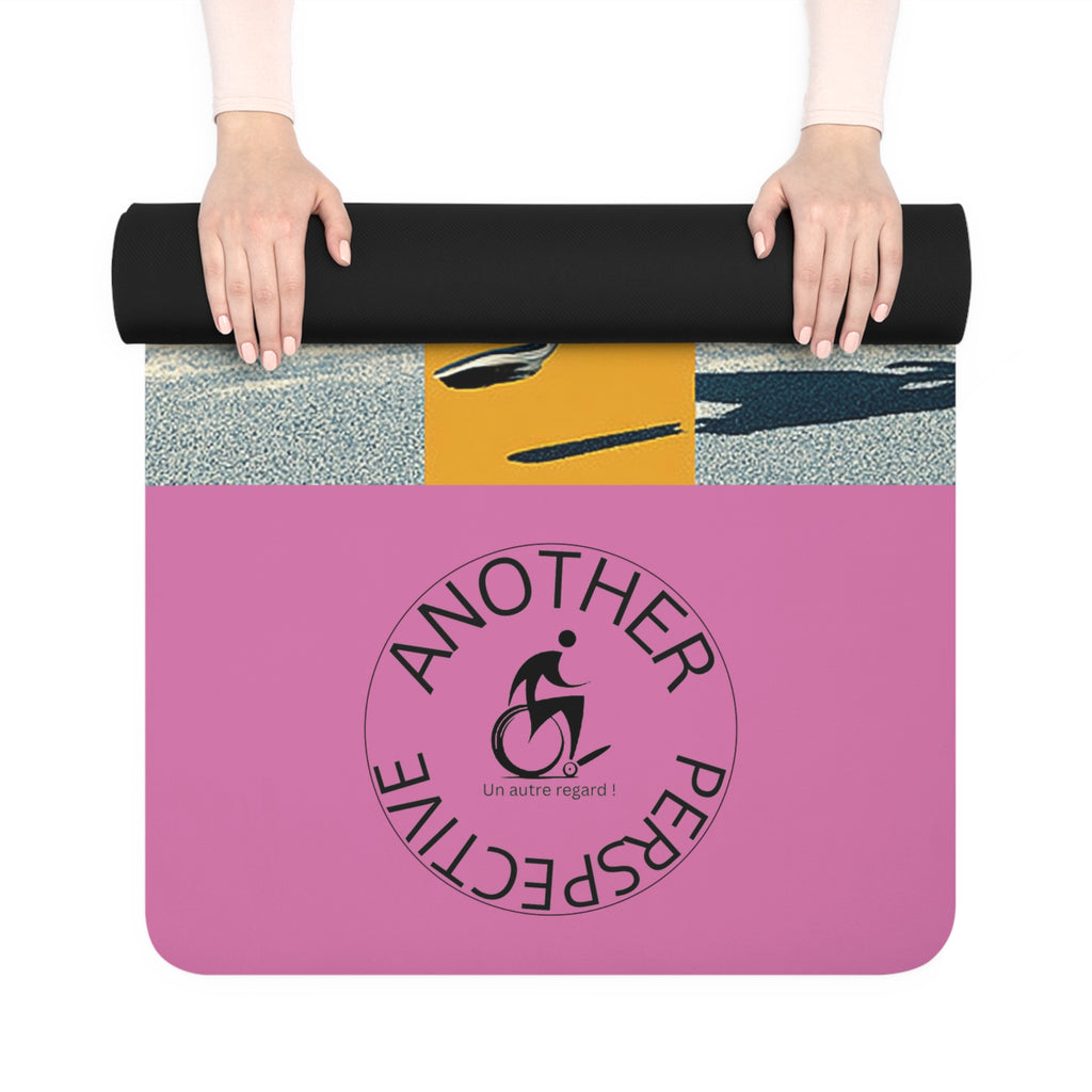 Rubber Yoga Mat with Inspirational Design - Ideal for Fitness Lovers, Home Workouts, Yoga Classes, Mindfulness, Gift for Yogis