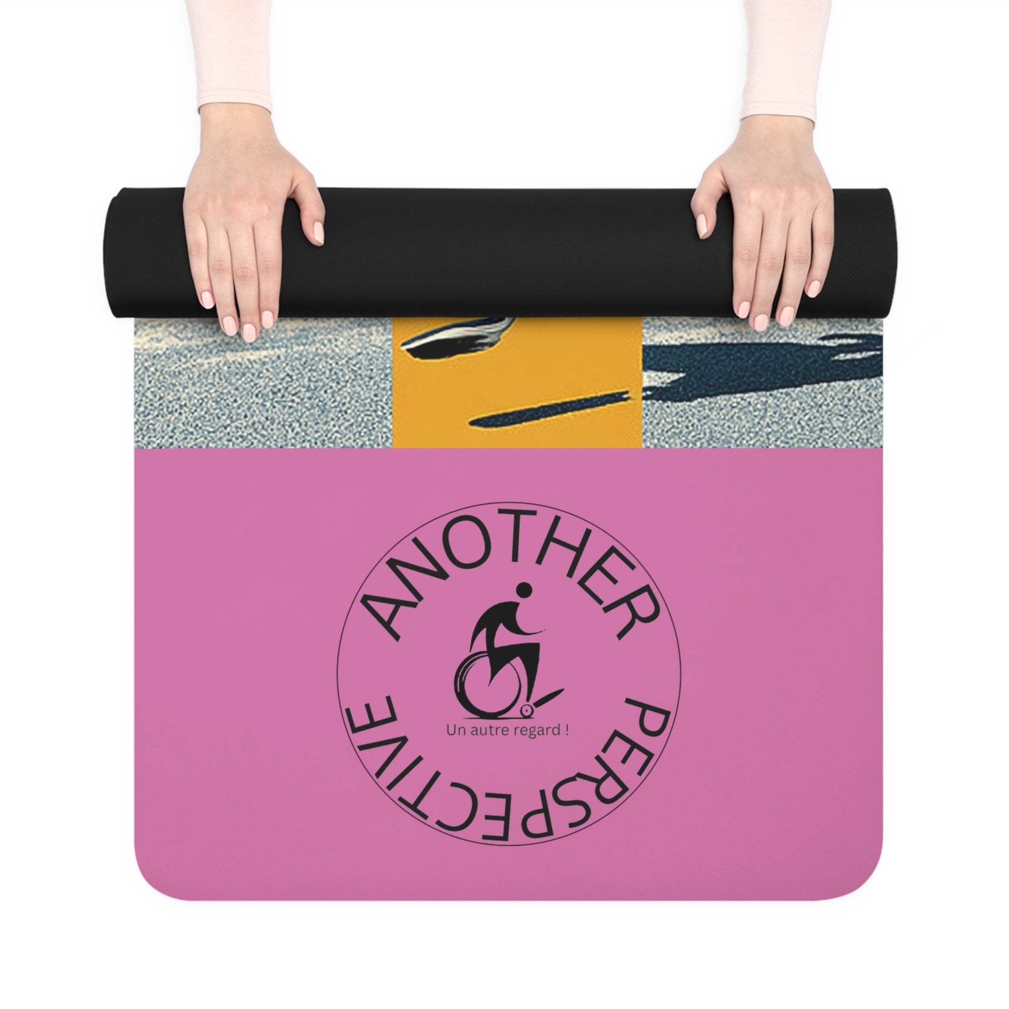 Rubber Yoga Mat with Inspirational Design - Ideal for Fitness Lovers, Home Workouts, Yoga Classes, Mindfulness, Gift for Yogis