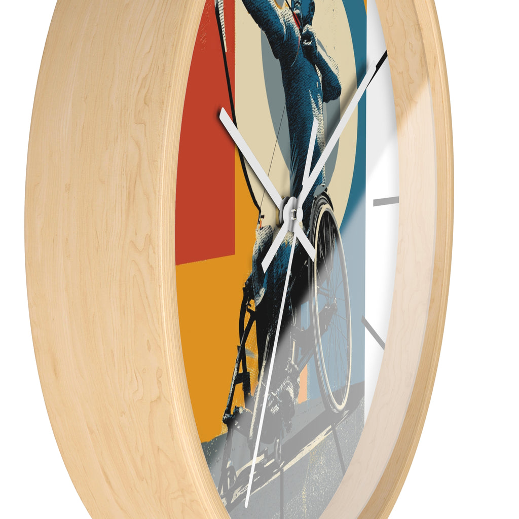 Motivational Sports Archery Wall Clock, Inspirational Decor for Athletes, Fitness Gift, Perfect for Home Gym, Competition, or Office