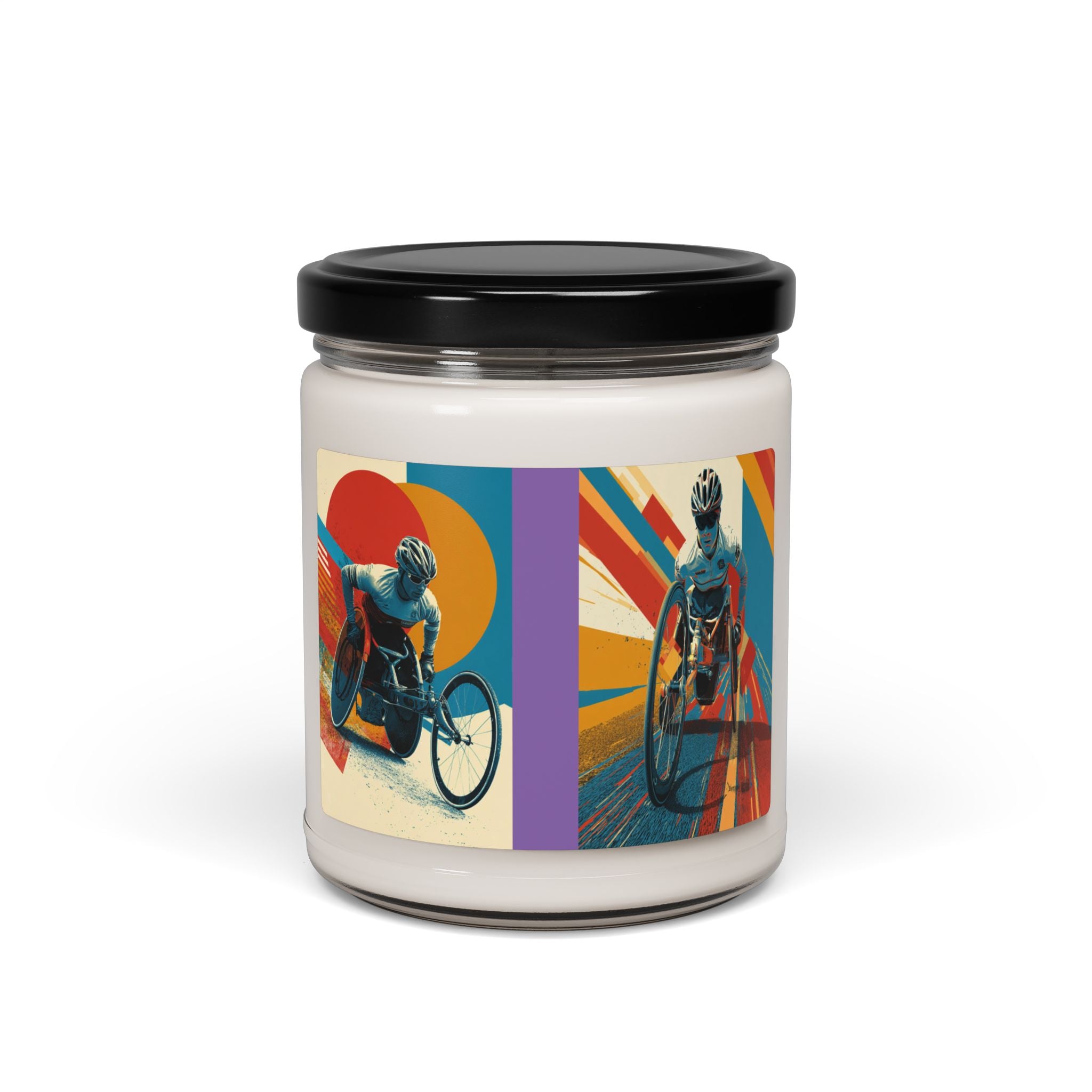 Artistic Wheelchair Course Scented Candle - Relaxation Decor for Sports Lovers, Candles for Gifts, Home Fragrance, Unique Gifts
