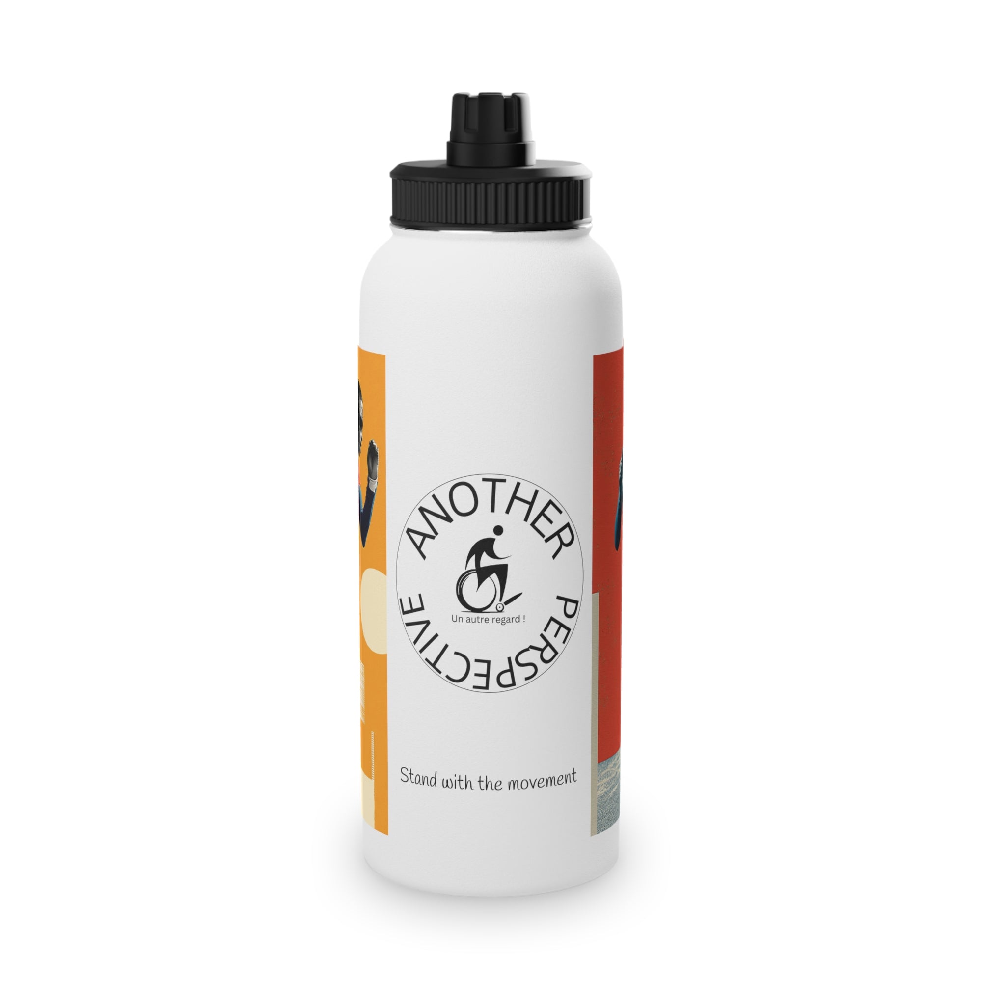 Vibrant Water Bottle Course, Stainless Steel Sports Bottle, Eco-Friendly Hydration, Outdoor Adventure Gear, Unique Gift for Cyclists