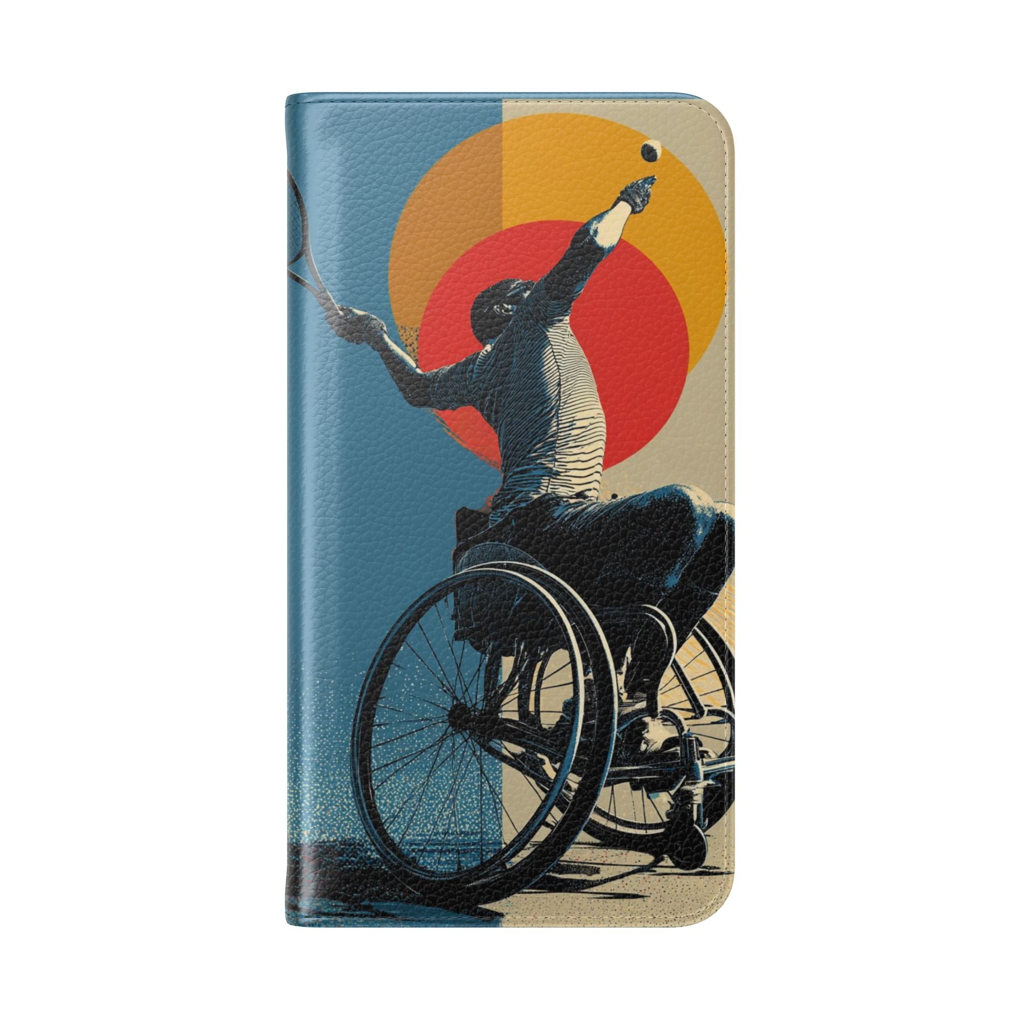 Sporty Flip Case for Athletes Tennis, Phone Wallet Cover, Stylish Mobile Case, Perfect Gift for Sports Fans, Functional Design