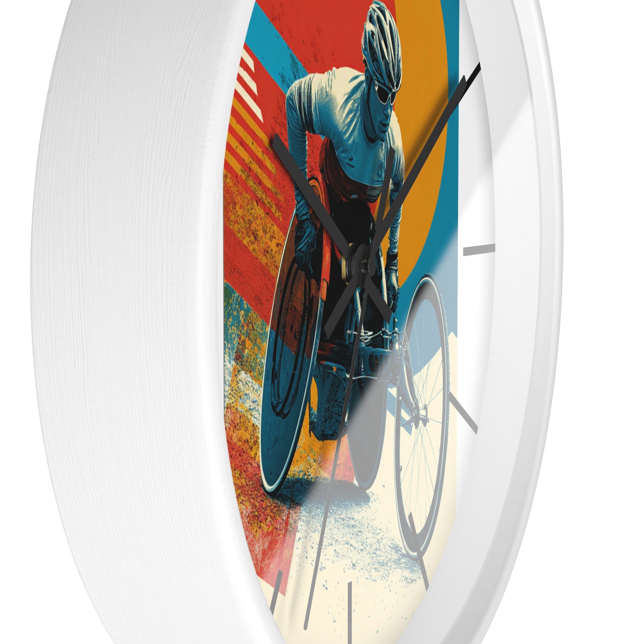 Motivational Wheelchair Sports Wall Clock, Inspirational Decor for Athletes, Fitness Gift, Perfect for Home Gym, Competition, or Office