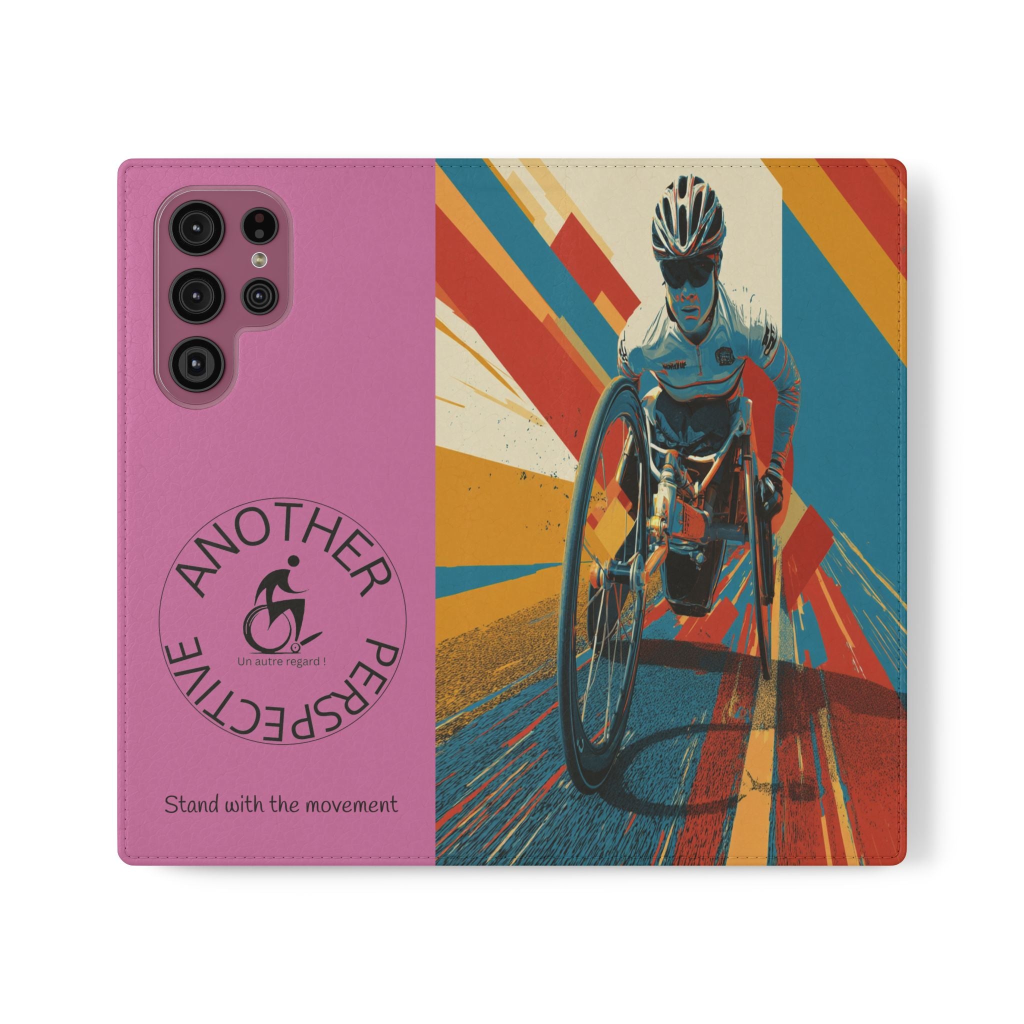 Inclusive Flip Cases for All Wheelchair, Phone Wallet, Strong & Stylish, Stand with the Movement, Perfect Gift, Everyday Use