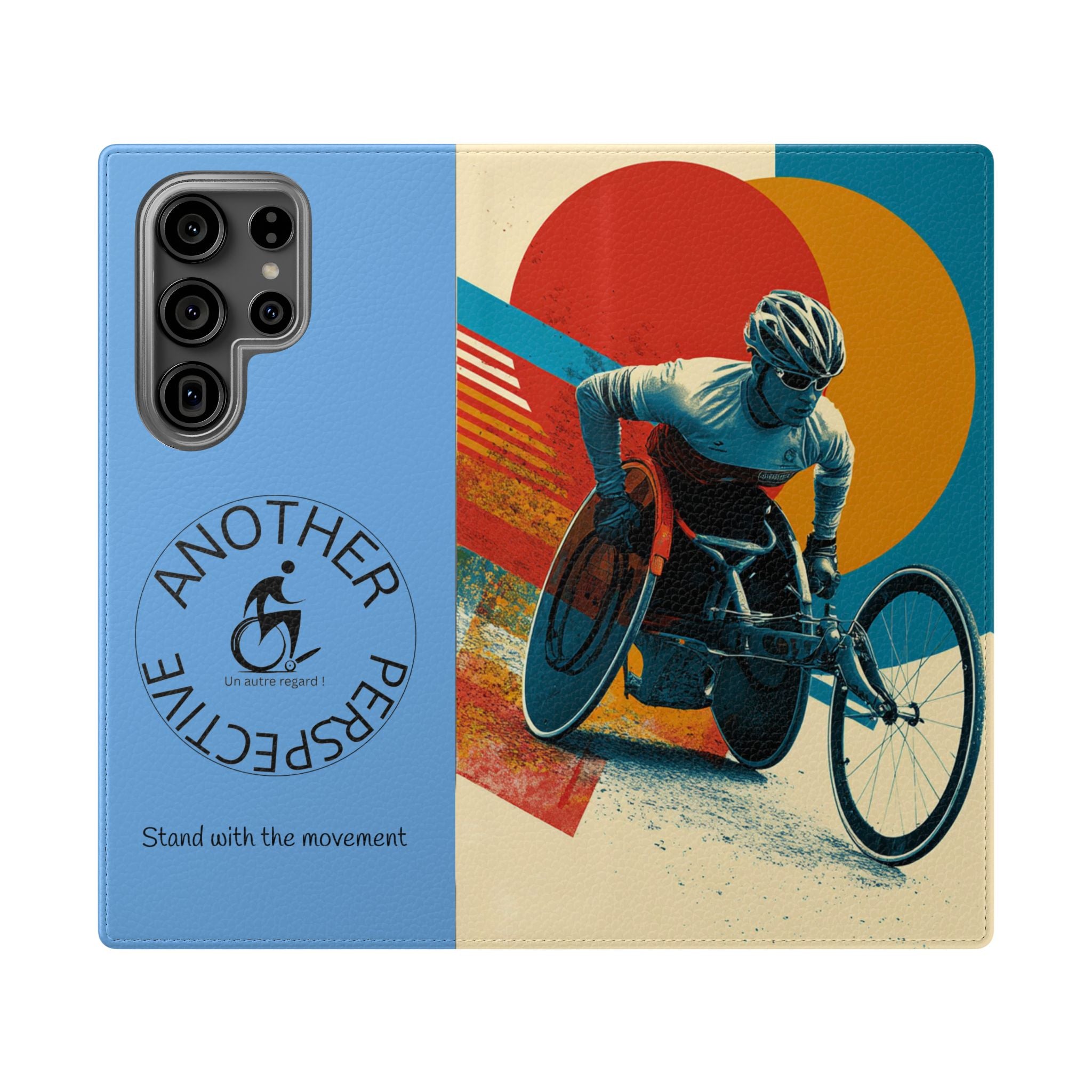 Mobility Advocate Flip Case for Phone Wheelchair, Supportive Gift for Activists, Stylish Wallet Phone Case, Perfect for Everyday Use