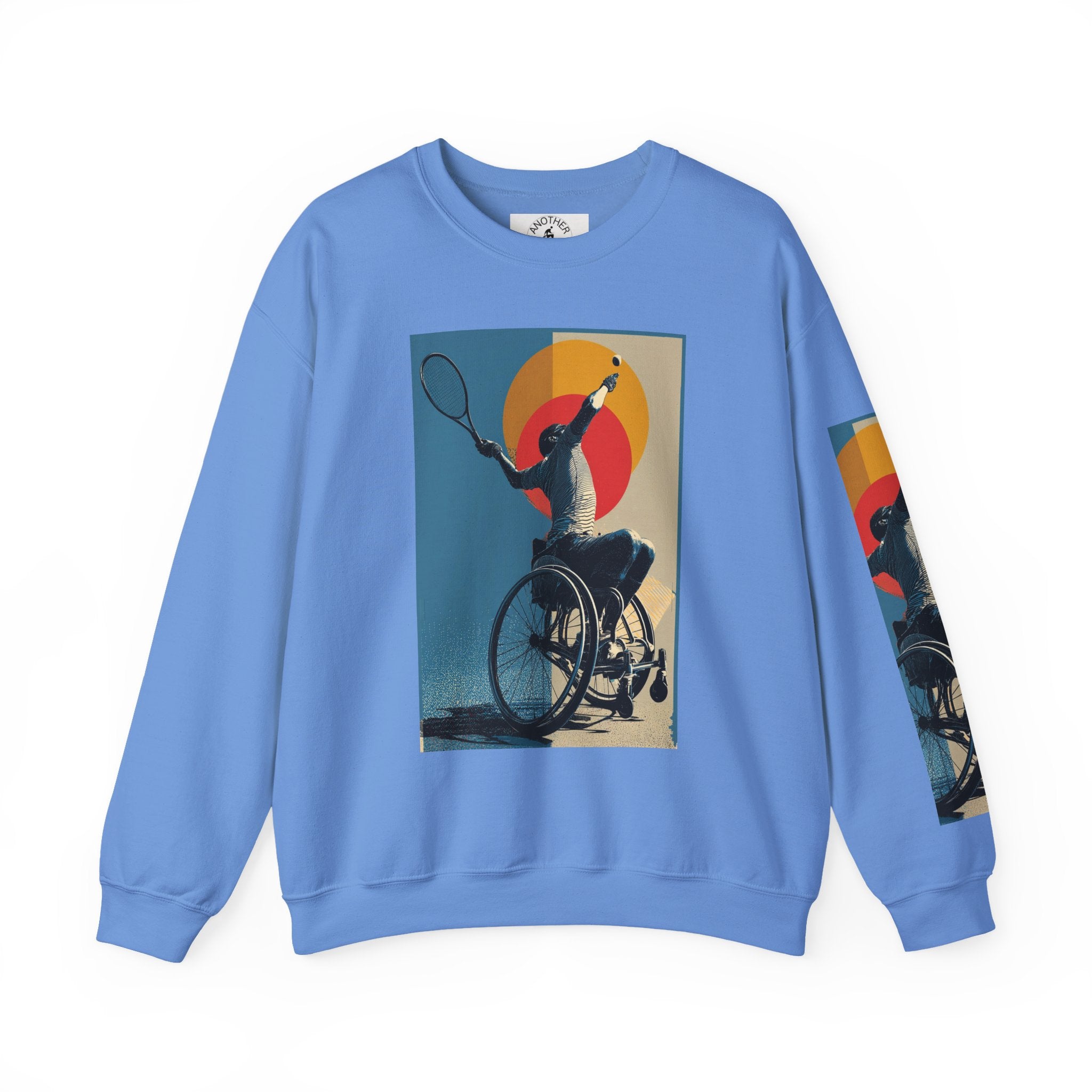 Inclusive WheelChair Tennis Sports Themed Sweatshirt for Empowerment, Unisex Heavy Blend Crewneck, Inspirational Gift for Activists
