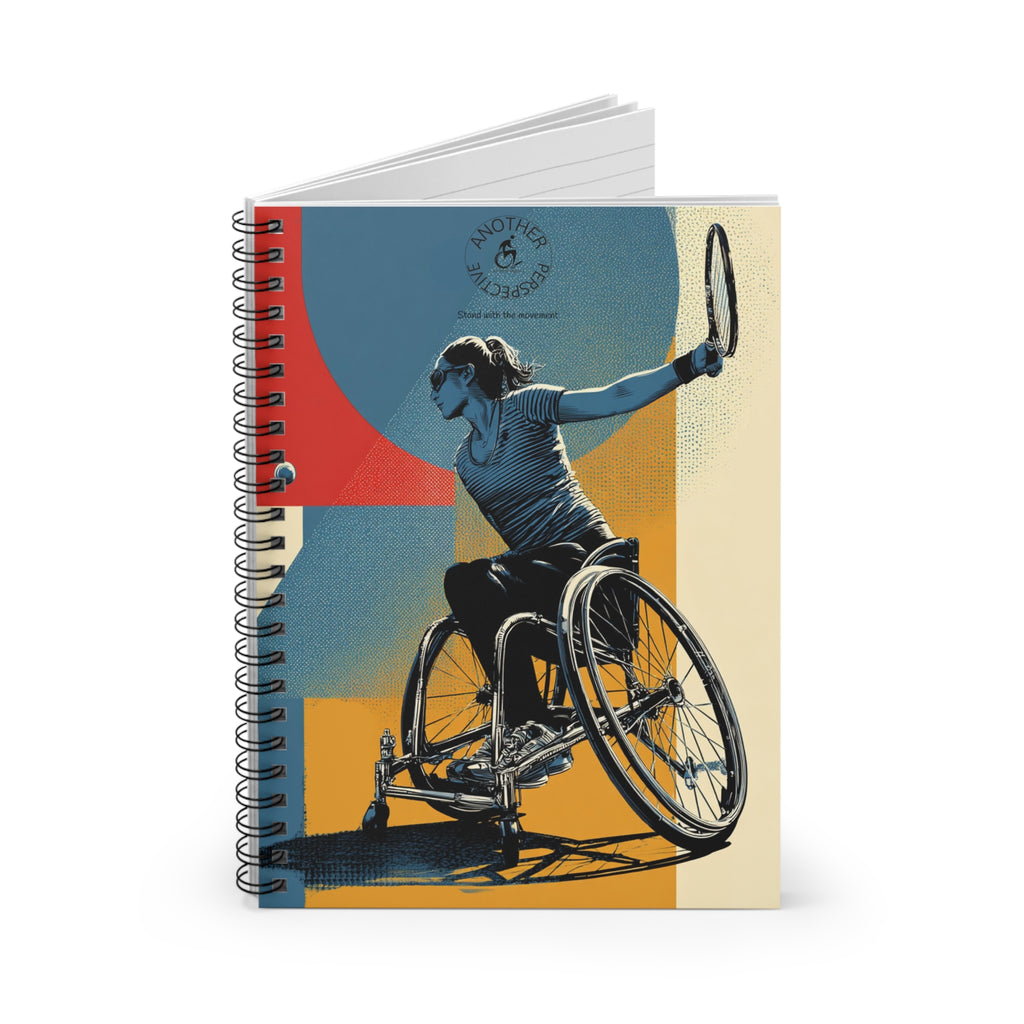 Inspirational Spiral Notebook Tennis- Empowering Artwork, Ideal for Goal-Setting, Journaling, Gifts for Athletes, Rehab Tools, Women's Empowerment