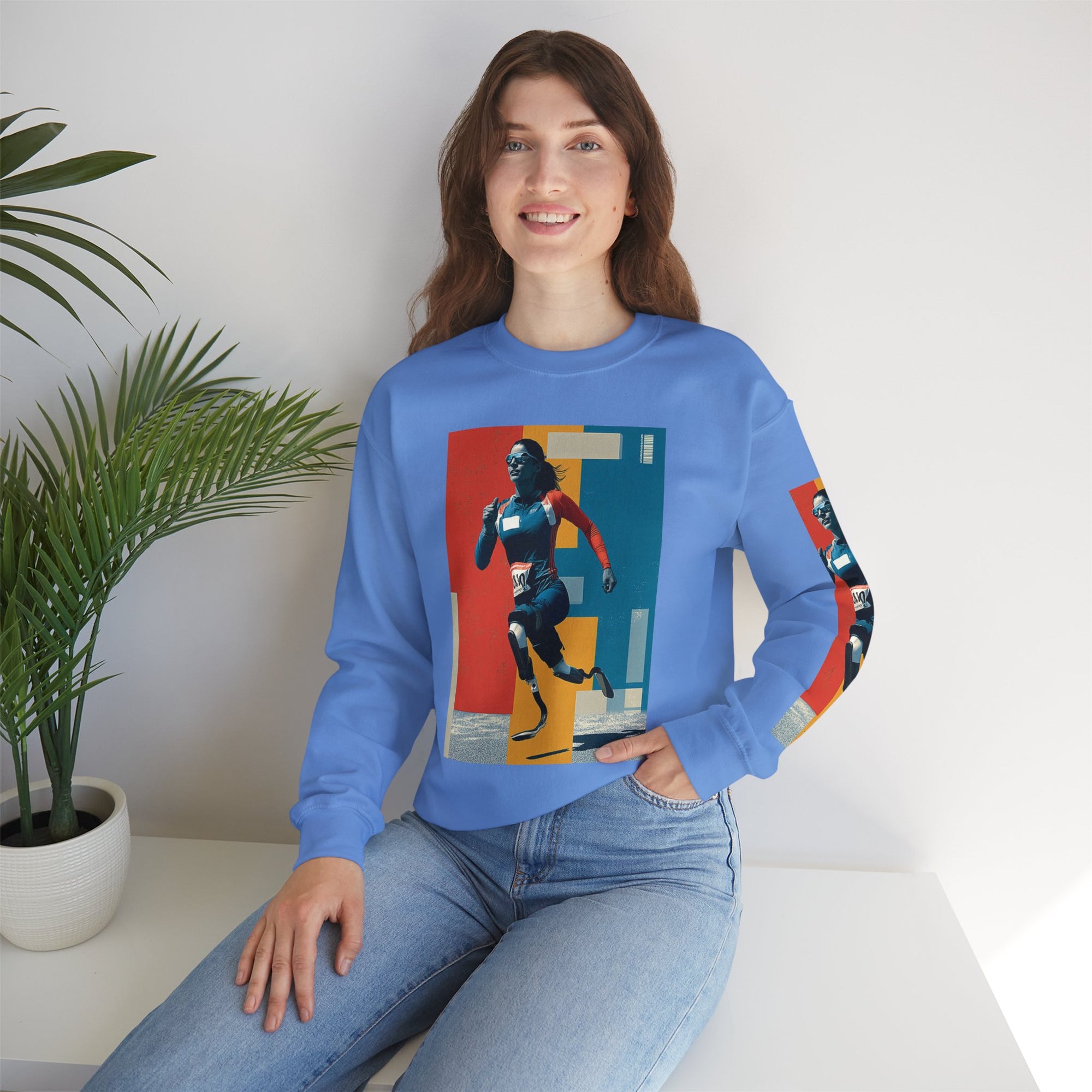 Inclusive WheelChair Course Sports Themed Sweatshirt for Empowerment, Unisex Heavy Blend Crewneck, Inspirational Gift for Activists