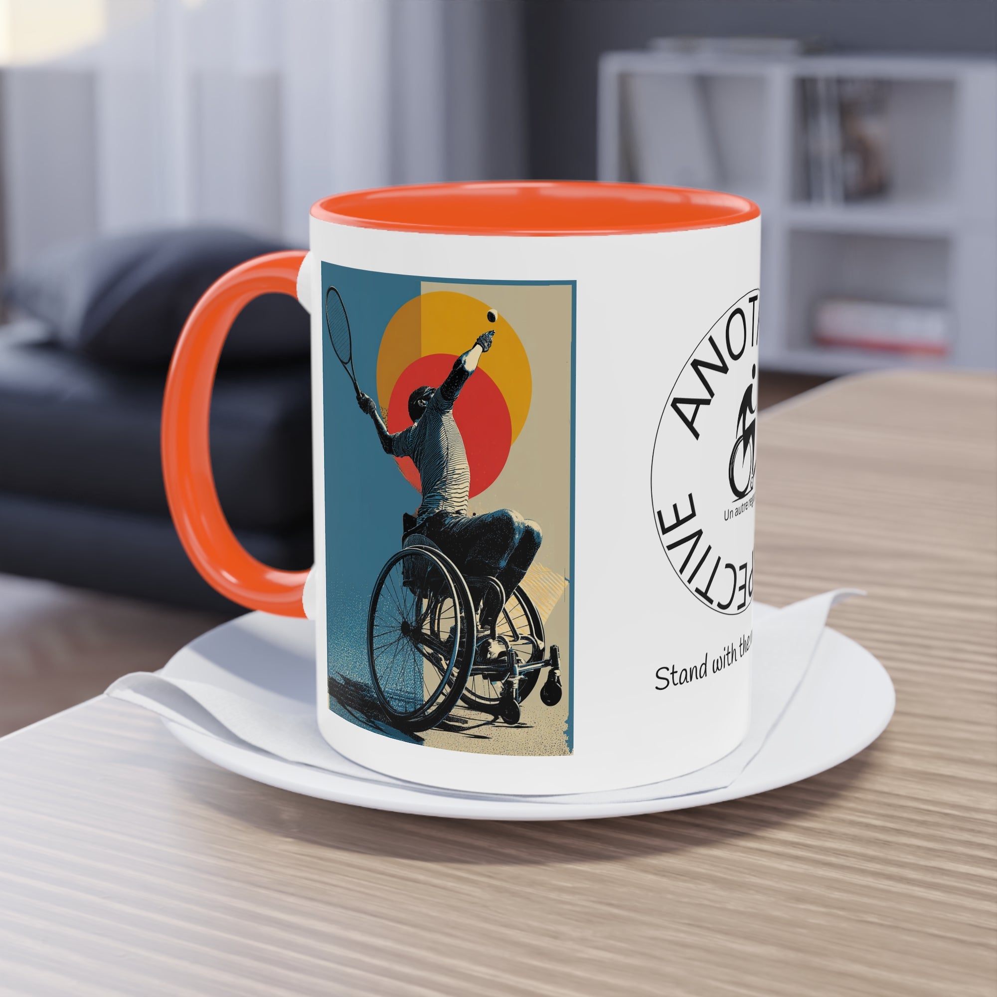 Dynamic Two-Tone Coffee Mug Tennis, Race-inspired Drinkware, Ideal Gift for Athletes, Motivational Morning Caffeine Boost, Sports Lover Cup