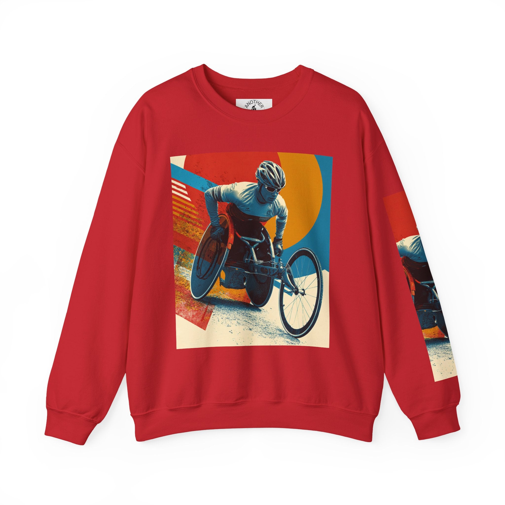 Inclusive WheelChair Course Sports Themed Sweatshirt for Empowerment, Unisex Heavy Blend Crewneck, Inspirational Gift for Activists