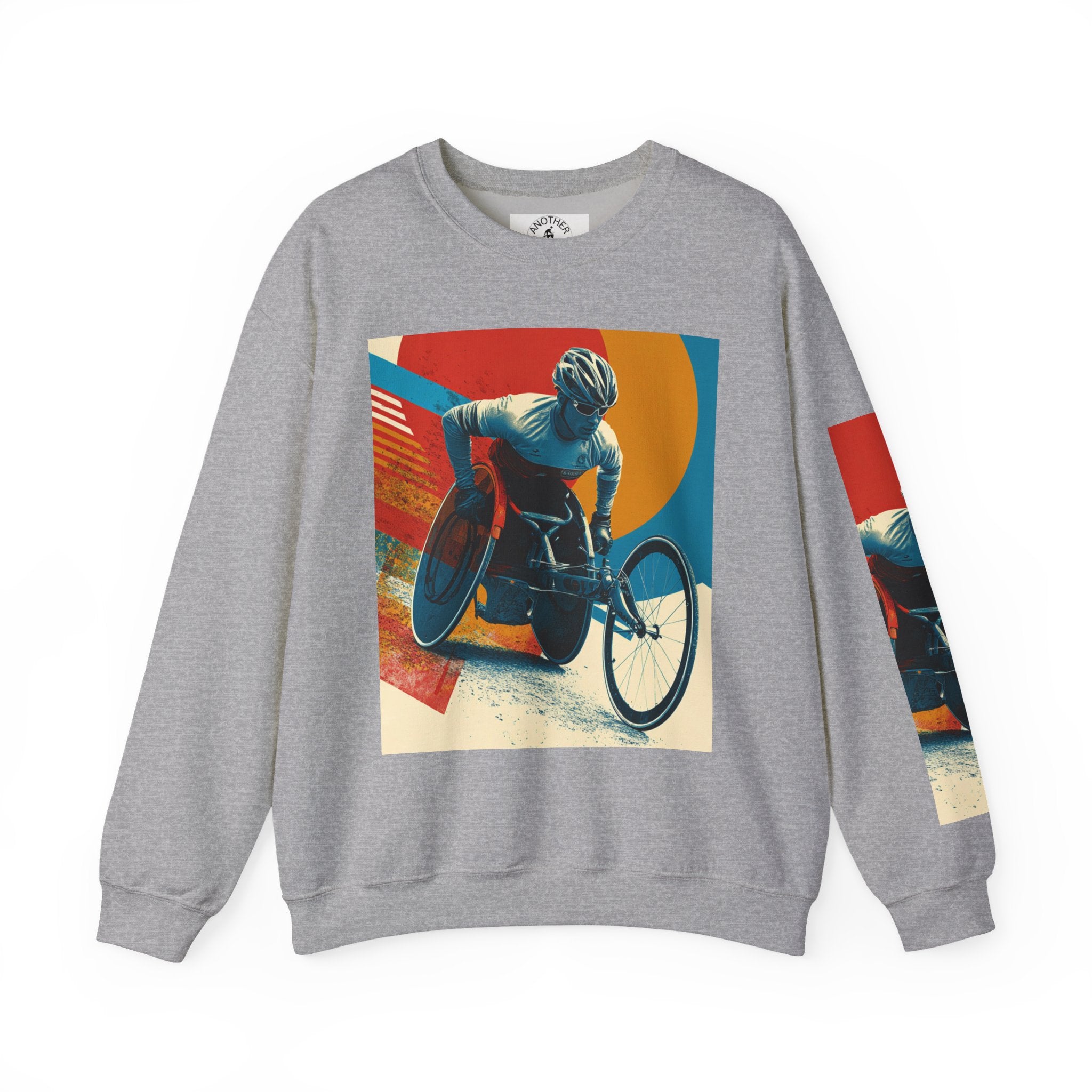 Inclusive WheelChair Course Sports Themed Sweatshirt for Empowerment, Unisex Heavy Blend Crewneck, Inspirational Gift for Activists