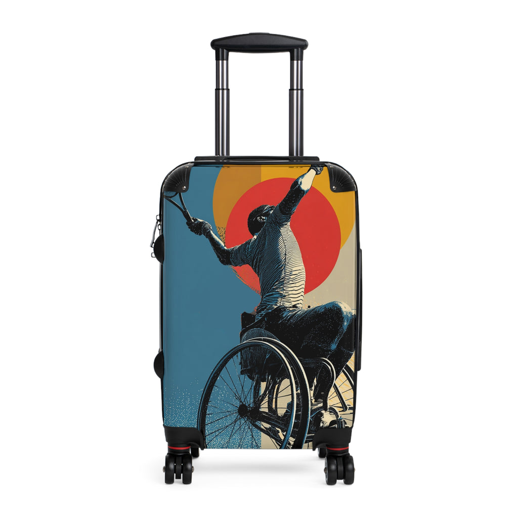 Wheelchair Tennis Athlete Suitcase - Travel Gear for Adaptive Sports, Unique Luggage, Inspirational Gift, Mobility Travel, Adventure Bag