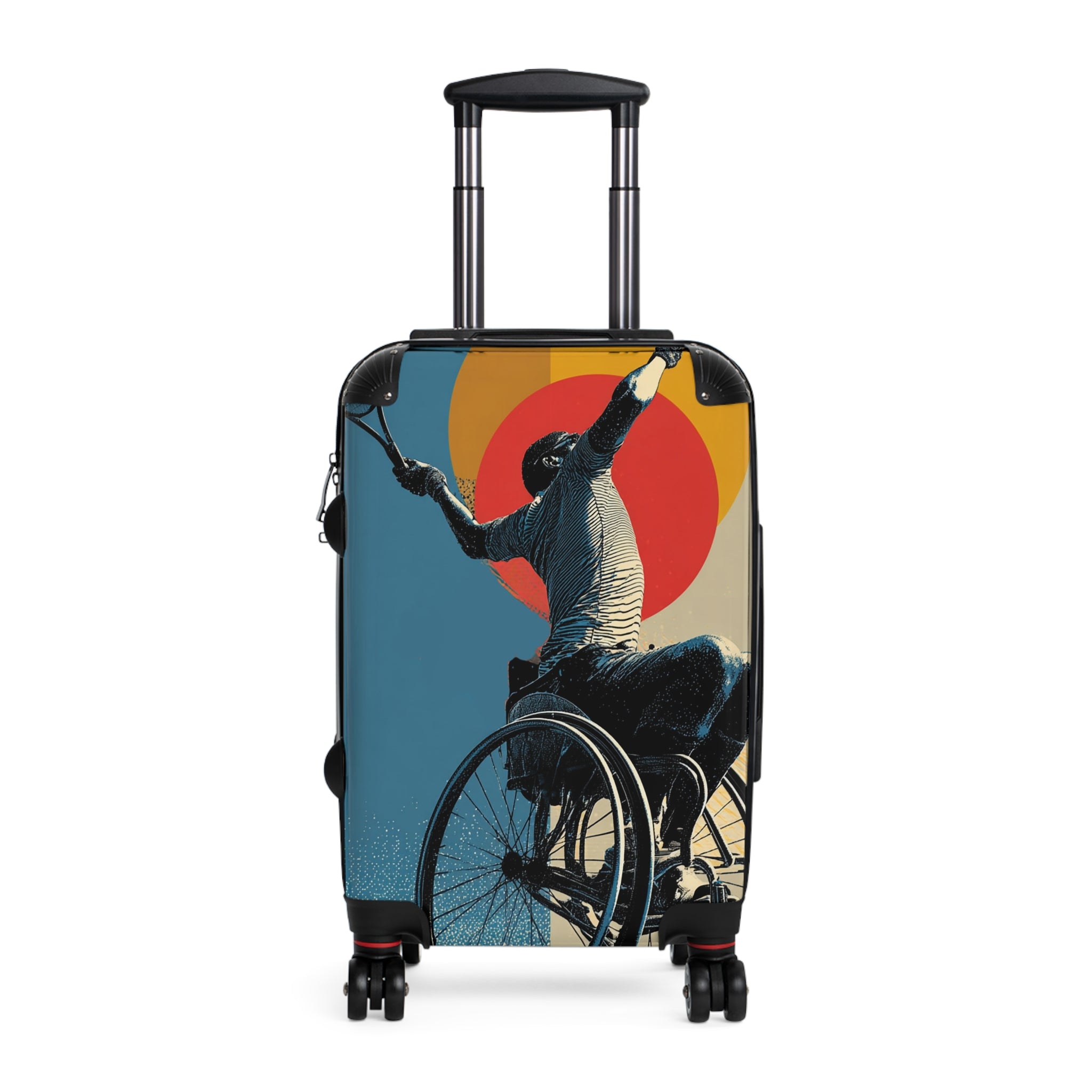 Wheelchair Tennis Athlete Suitcase - Travel Gear for Adaptive Sports, Unique Luggage, Inspirational Gift, Mobility Travel, Adventure Bag