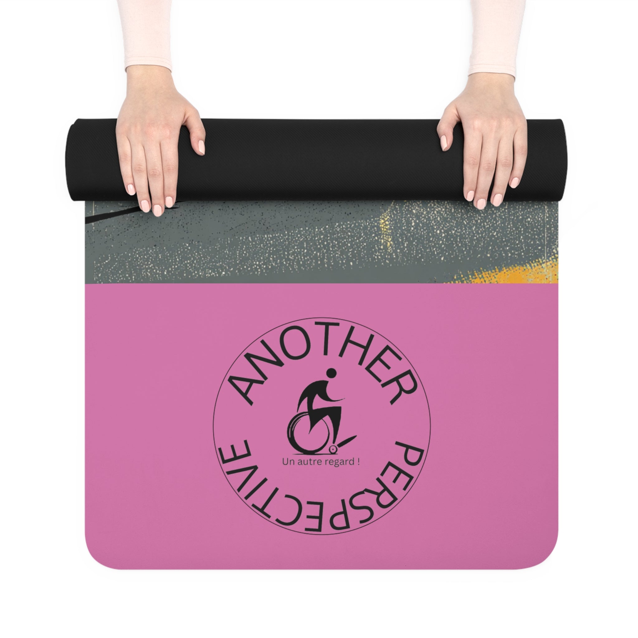 Rubber Yoga Mat with Inspirational Design - Ideal for Fitness Lovers, Home Workouts, Yoga Classes, Mindfulness, Gift for Yogis