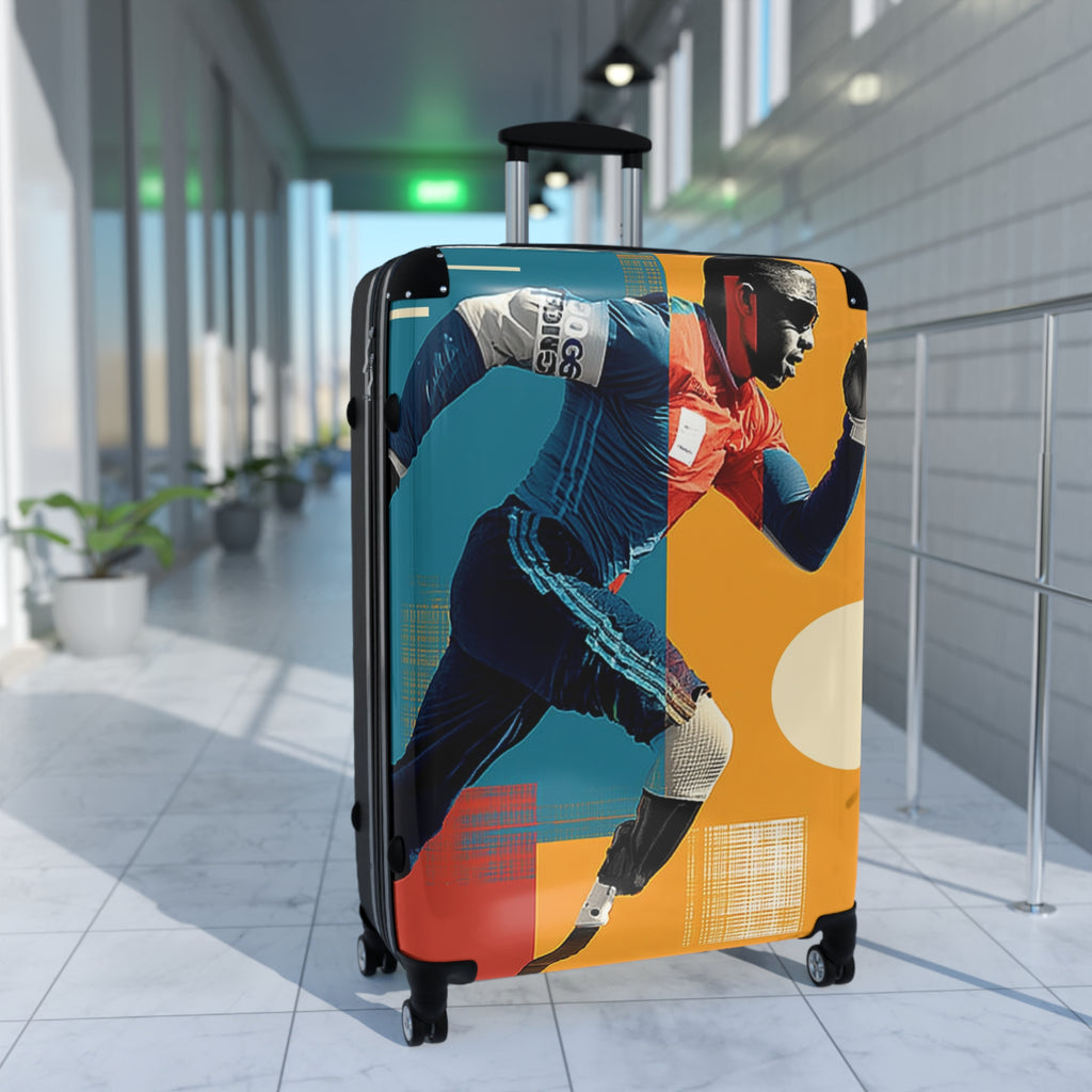 Athlete Runner Suitcase - Travel Gear for Adaptive Sports, Unique Luggage, Inspirational Gift, Mobility Travel, Adventure Bag