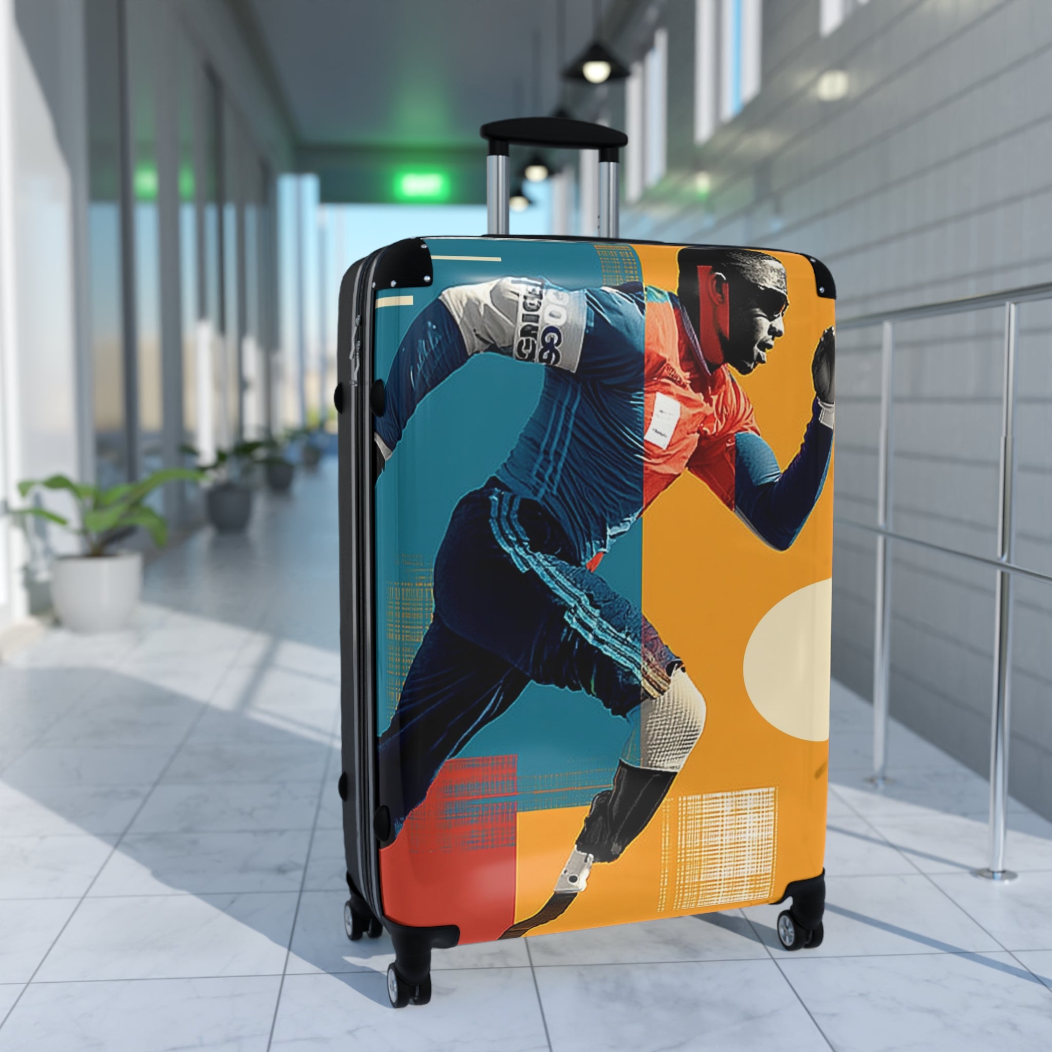 Athlete Runner Suitcase - Travel Gear for Adaptive Sports, Unique Luggage, Inspirational Gift, Mobility Travel, Adventure Bag