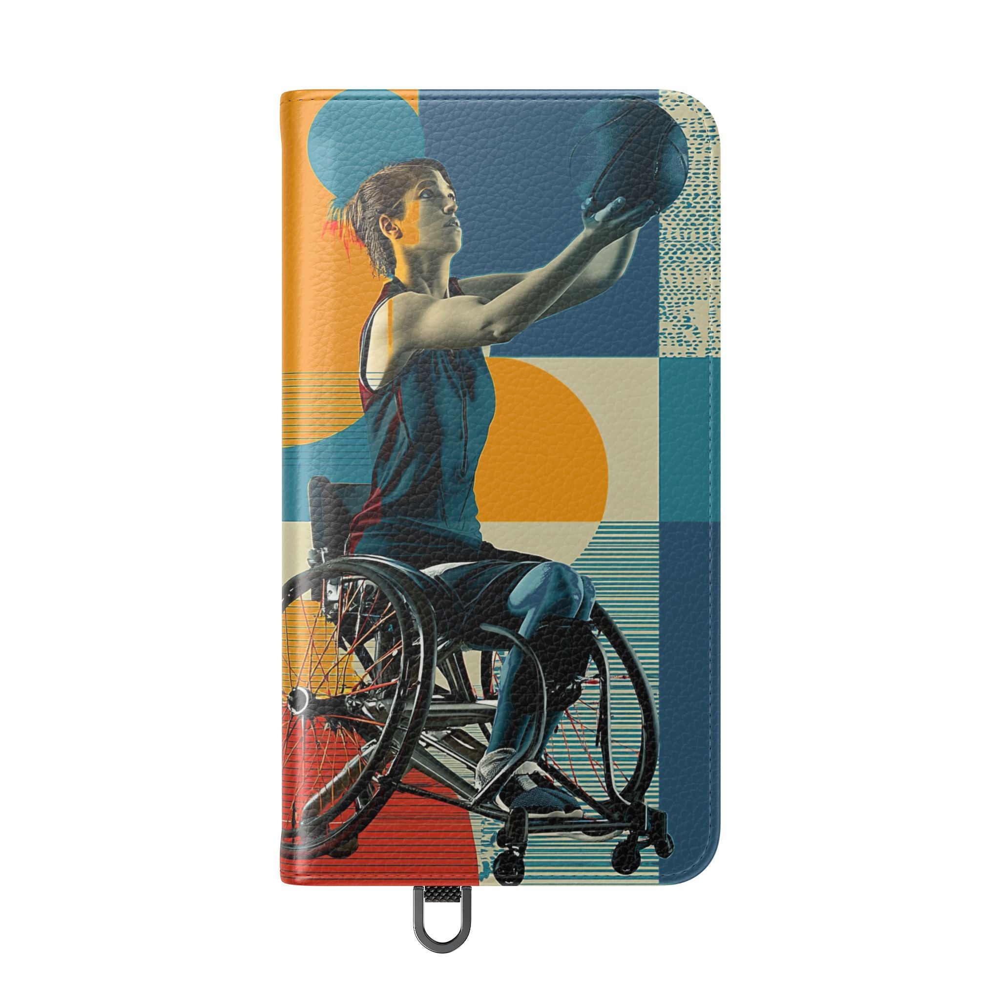 Sporty Flip Case for Wheelchair Basket Athletes, Phone Cover, Active Lifestyle Accessory, Gift for Sports Lovers, Personalized Case