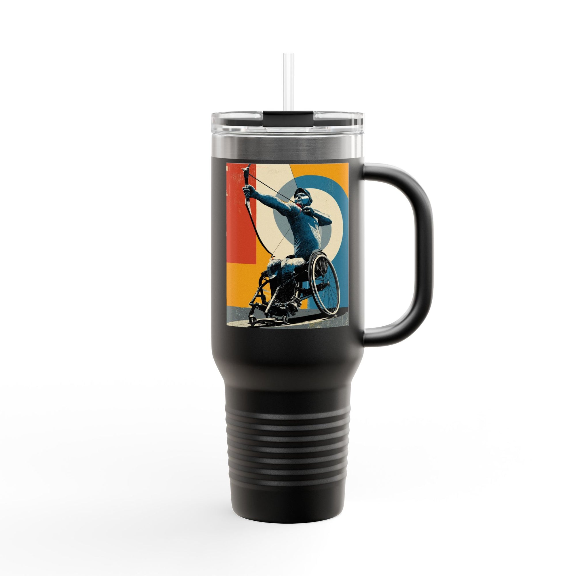 Vibrant Insulated Travel Mug for On-the-Go Coffee Lovers, Motivational Mug, Daily Hydration, Sports Enthusiast Gift
