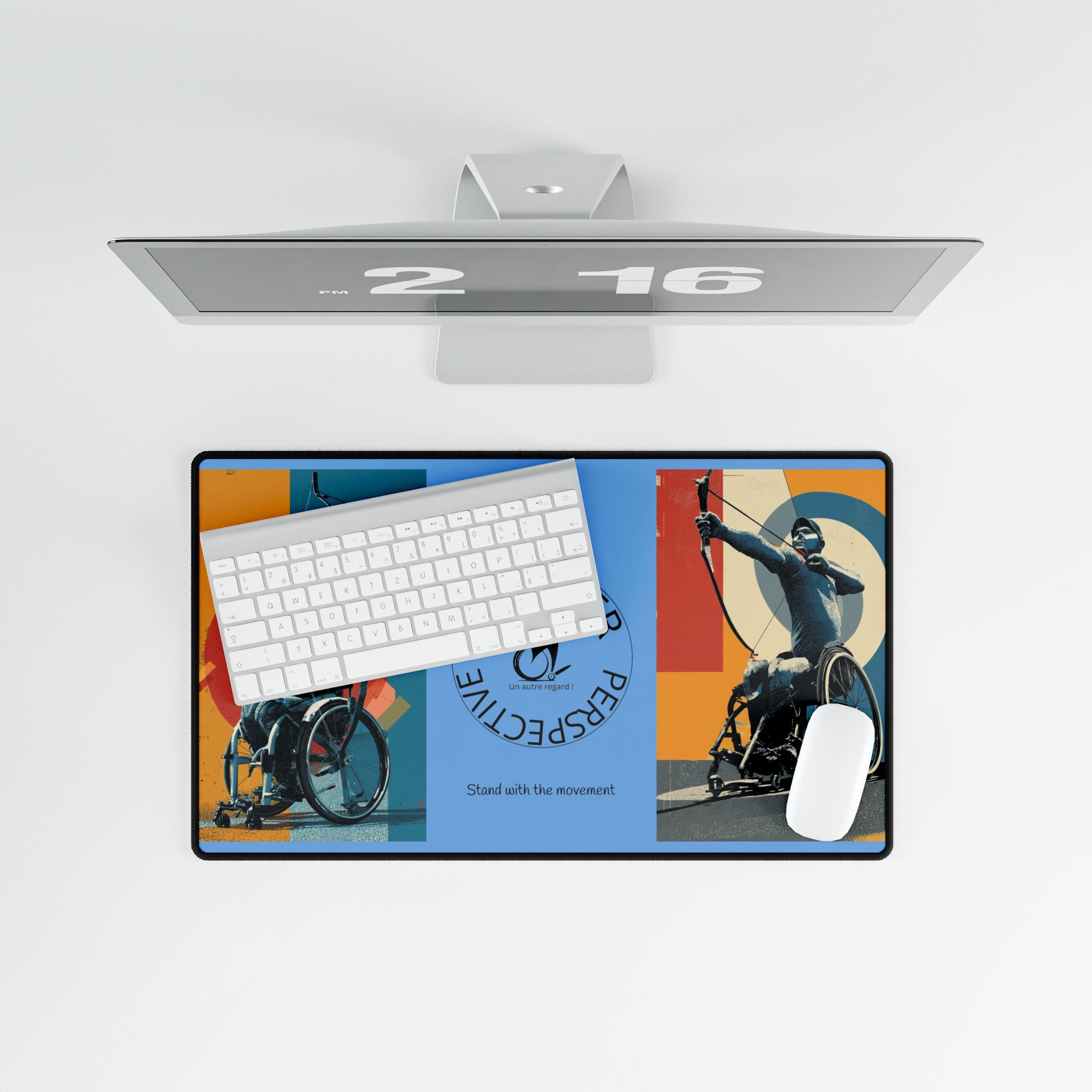 Adaptive Archery Wheelchair Athléte Sports Desk Mat - Another Perspective | Motivational Workspace Décor, Office Gift, Inspirational Desk Pad, Home Office Decor, [...]