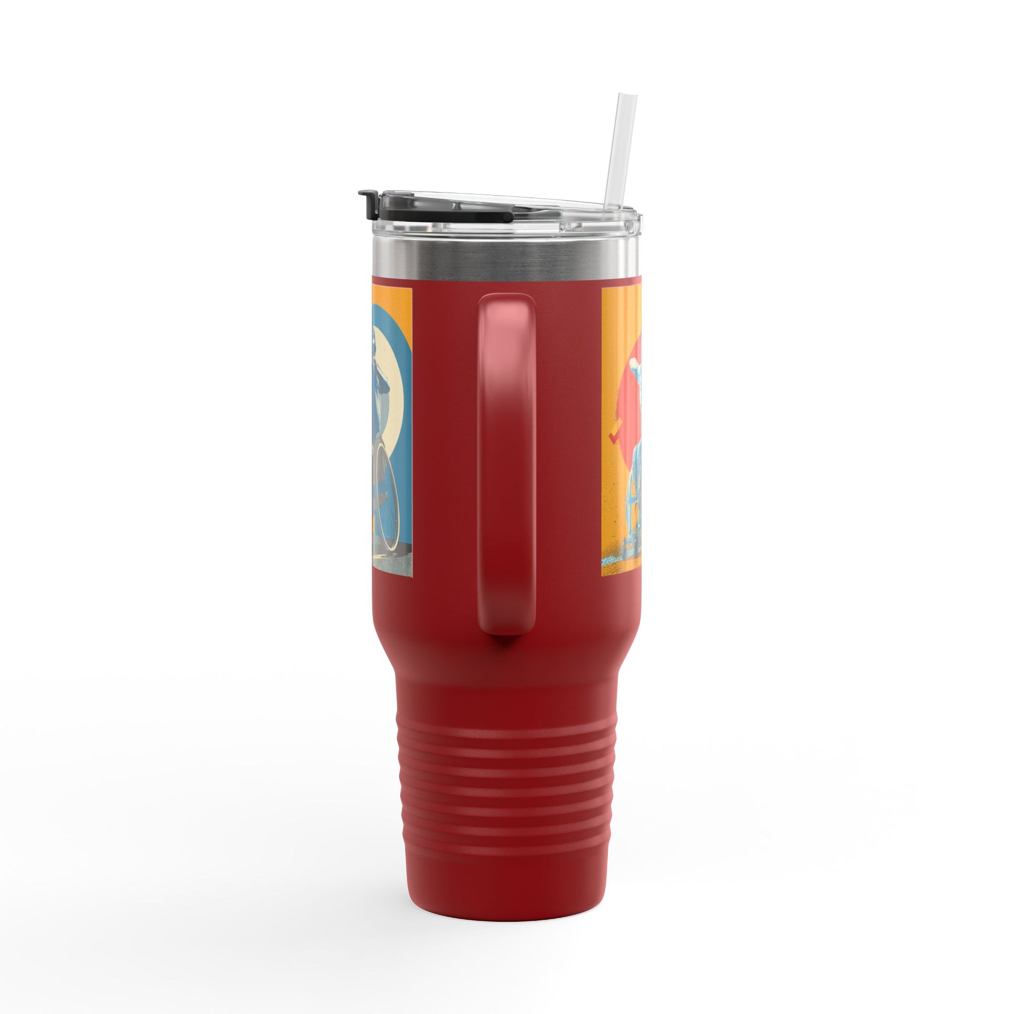 Vibrant Insulated Travel Mug for On-the-Go Coffee Lovers, Motivational Mug, Daily Hydration, Sports Enthusiast Gift