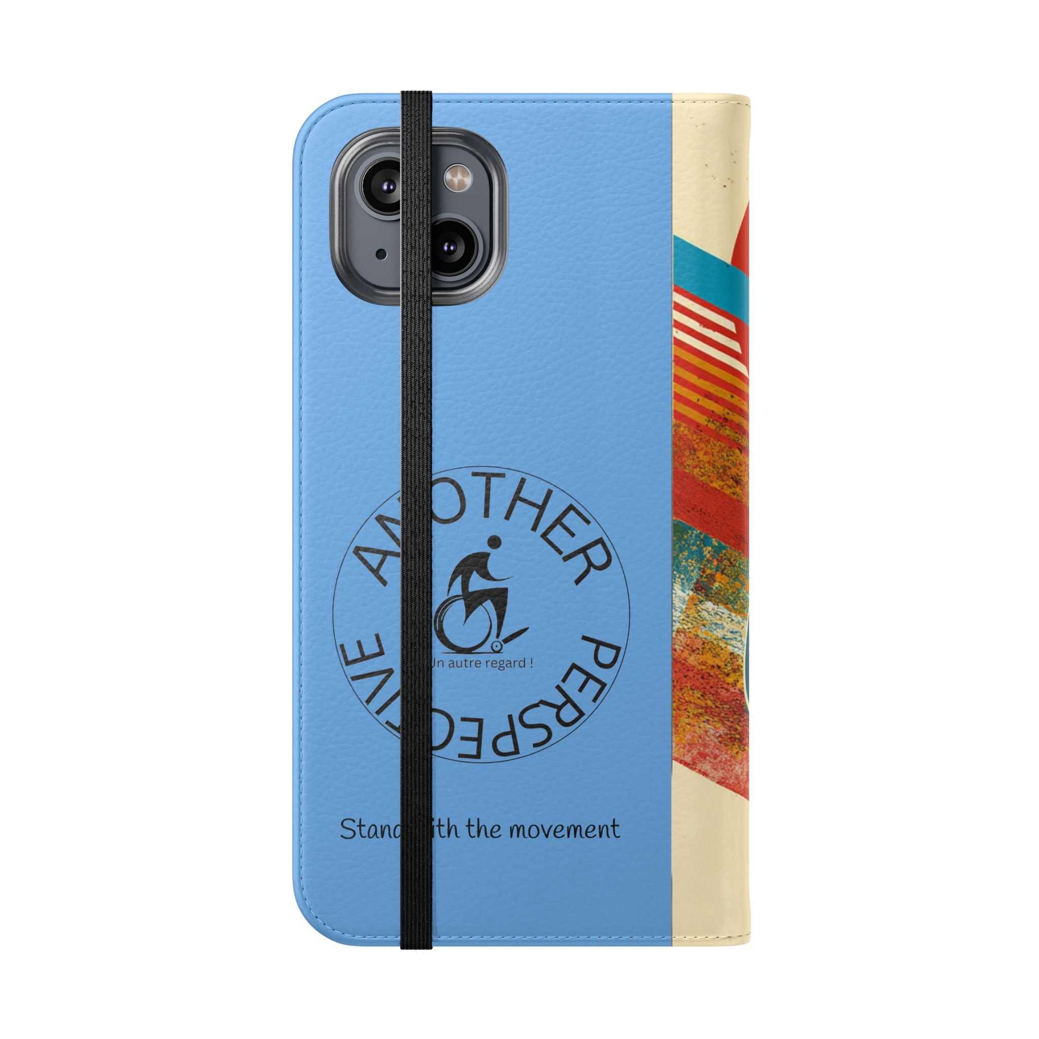 Mobility Advocate Flip Case for Phone Wheelchair, Supportive Gift for Activists, Stylish Wallet Phone Case, Perfect for Everyday Use