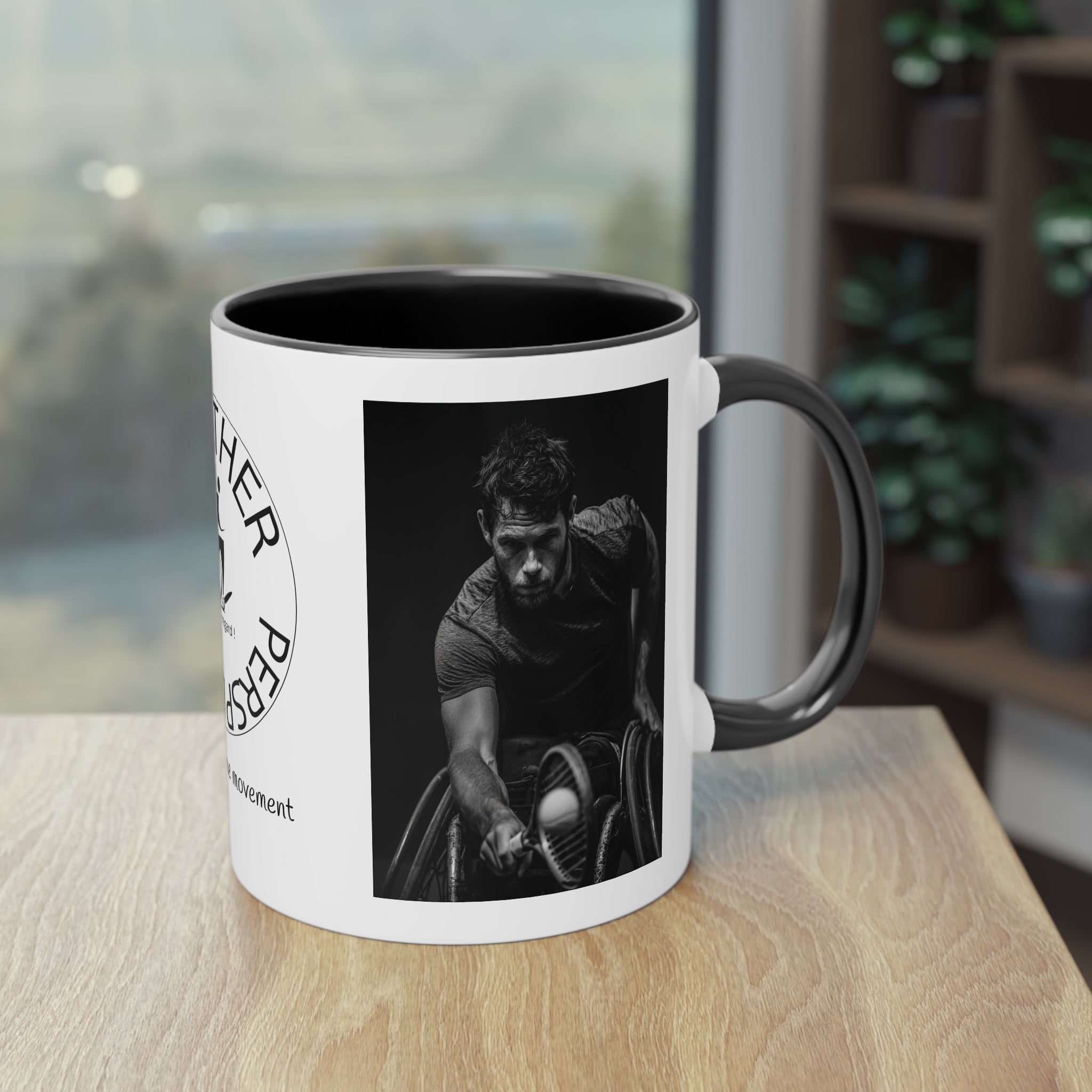 Dynamic Two-Tone Coffee Mug Tennis,  Ideal Gift for Athletes, Motivational Morning Caffeine Boost, Sports Lover Cup
