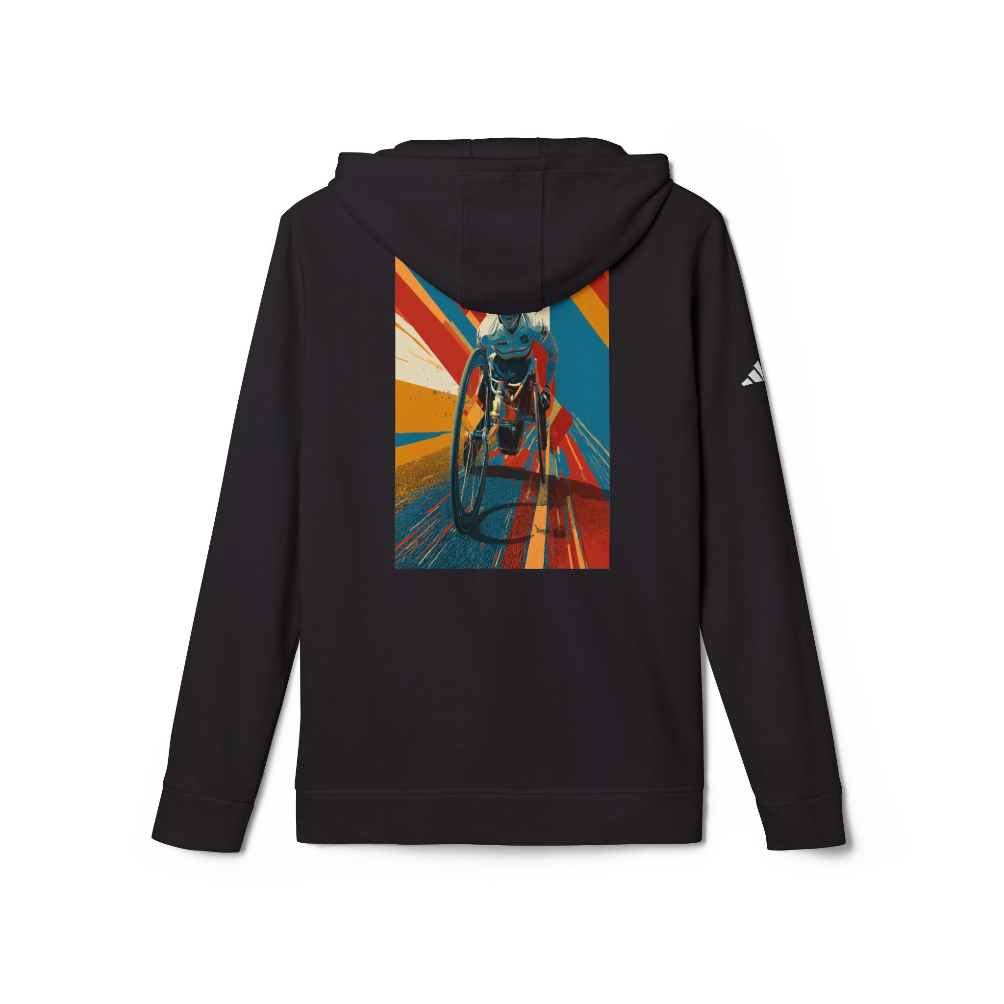Adaptive Wheelchair Sports Hoodie - Unisex Fleece with Vibrant Design, Ideal for Athletes, Casual Wear, Gifts, Active Lifestyle