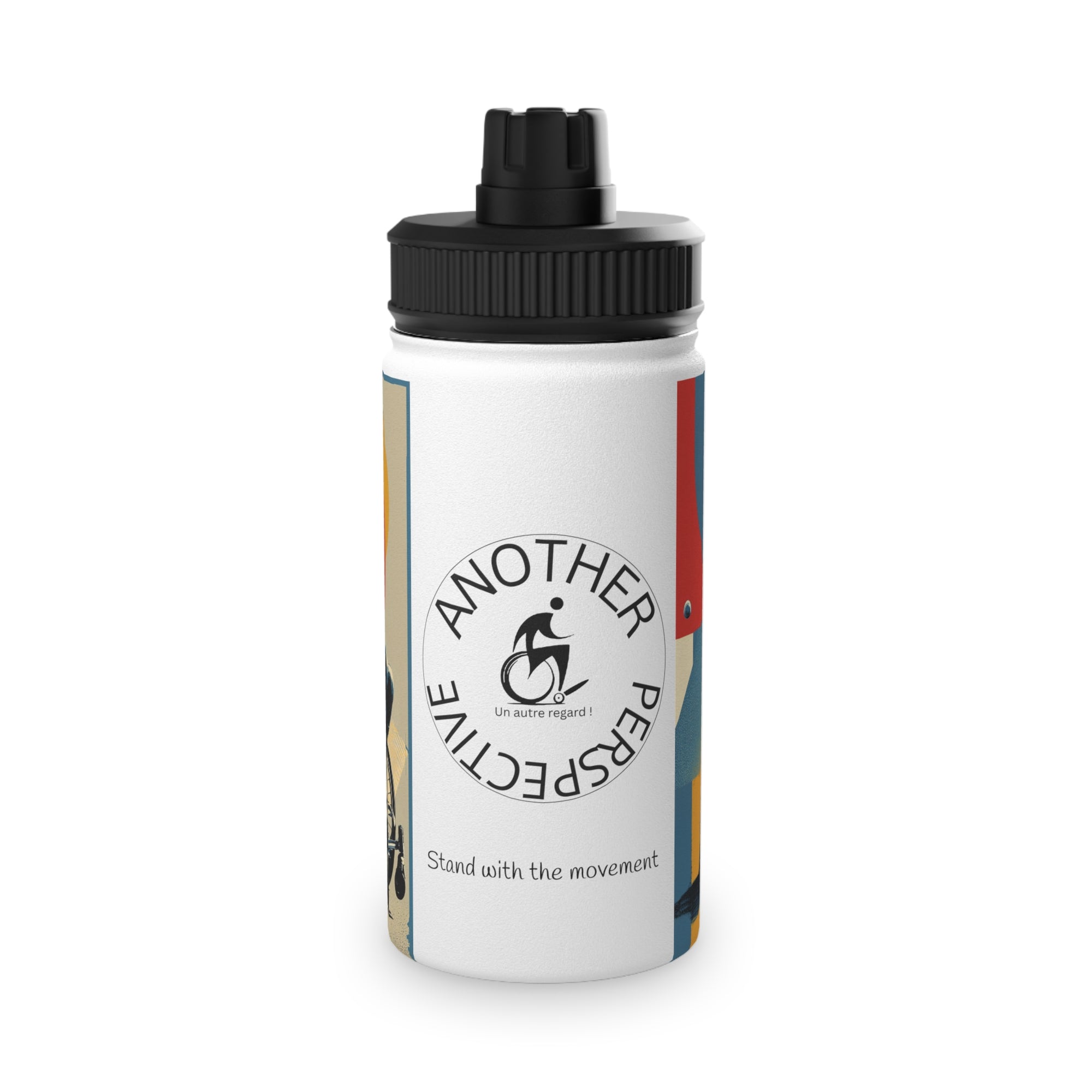 Vibrant Tennis Water Bottle, Stainless Steel Sports Bottle, Eco-Friendly Hydration, Outdoor Adventure Gear, Unique Gift for Cyclists