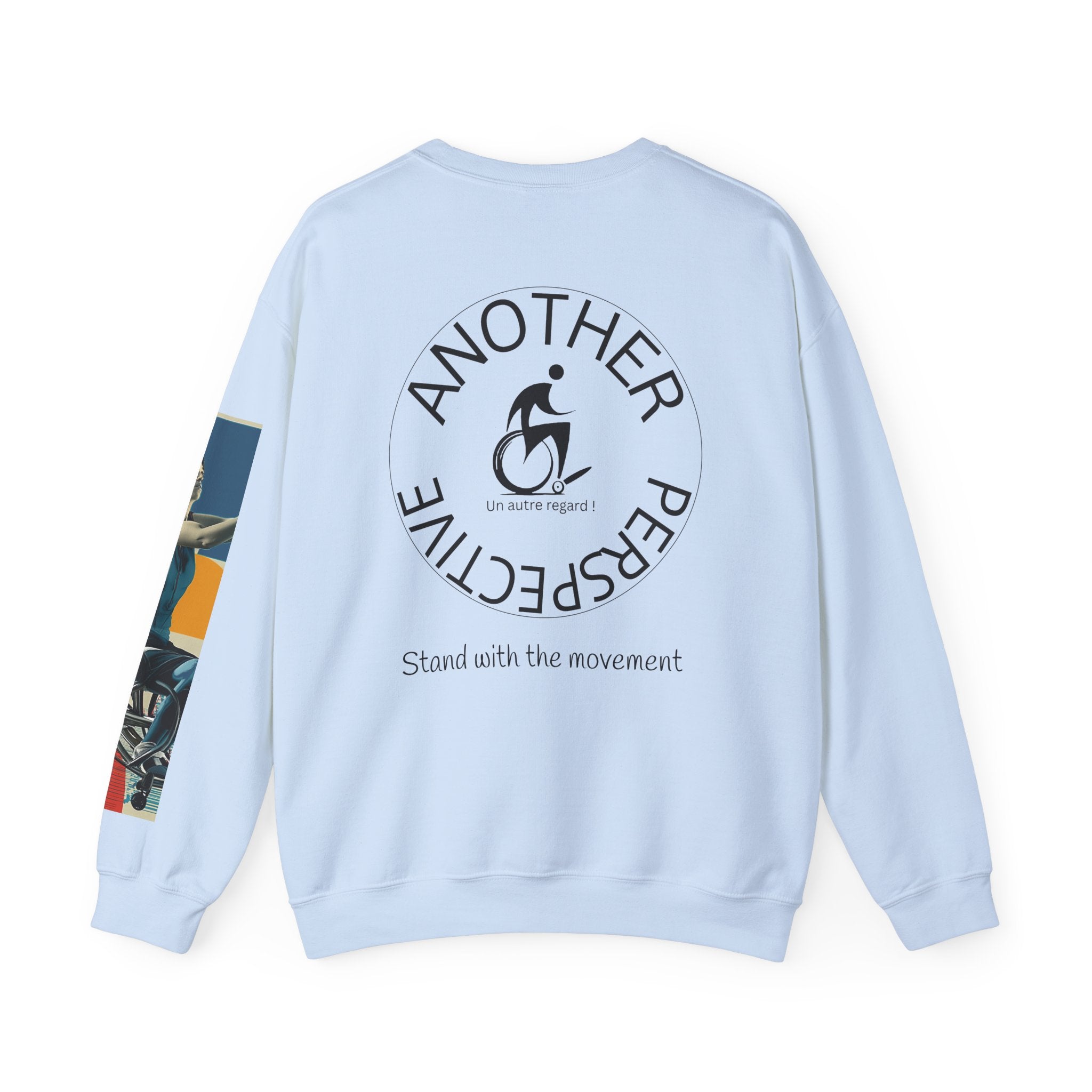 Inclusive WheelChair Basket Sports Themed Sweatshirt for Empowerment, Unisex Heavy Blend Crewneck, Inspirational Gift for Activists