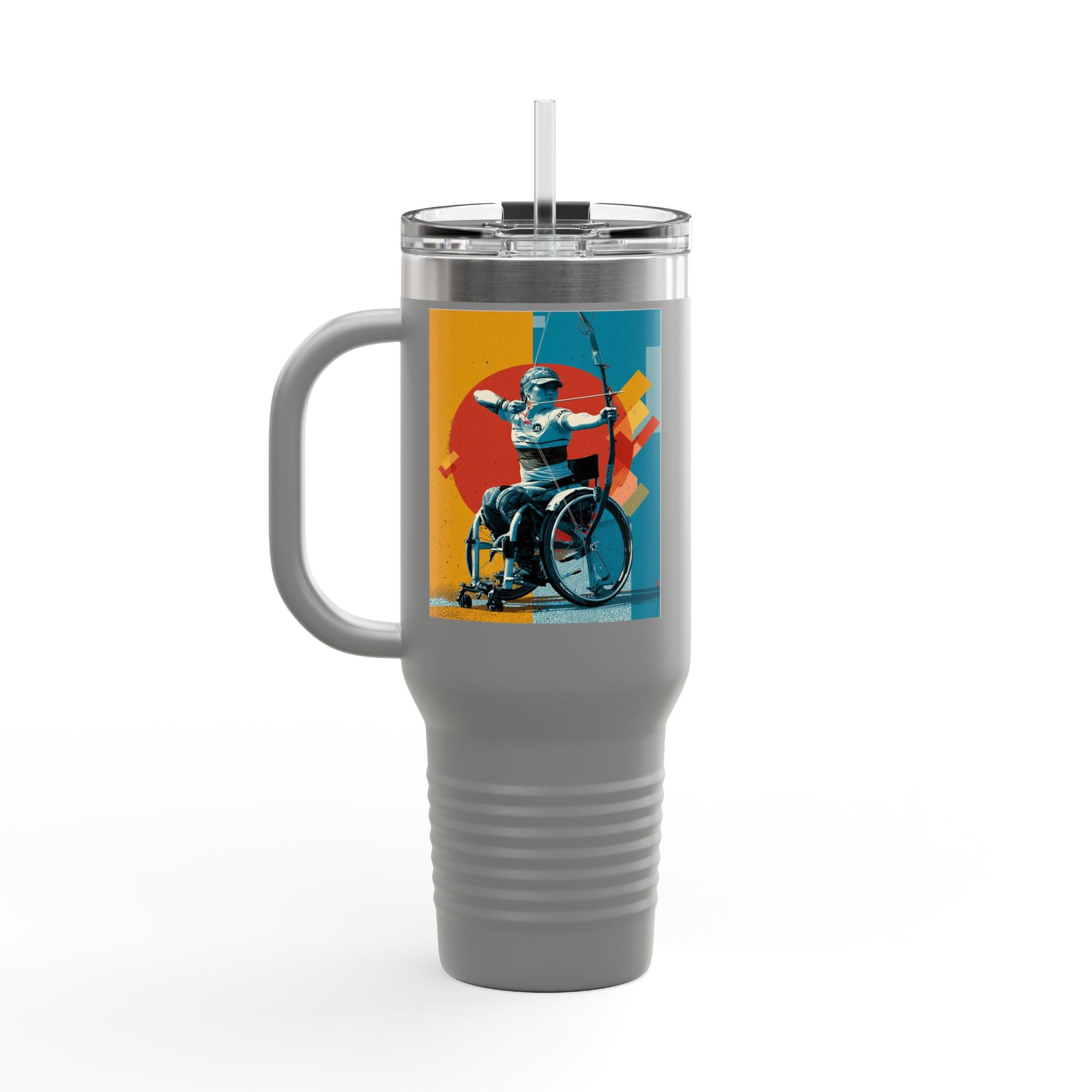 Vibrant Insulated Travel Mug for On-the-Go Coffee Lovers, Motivational Mug, Daily Hydration, Sports Enthusiast Gift