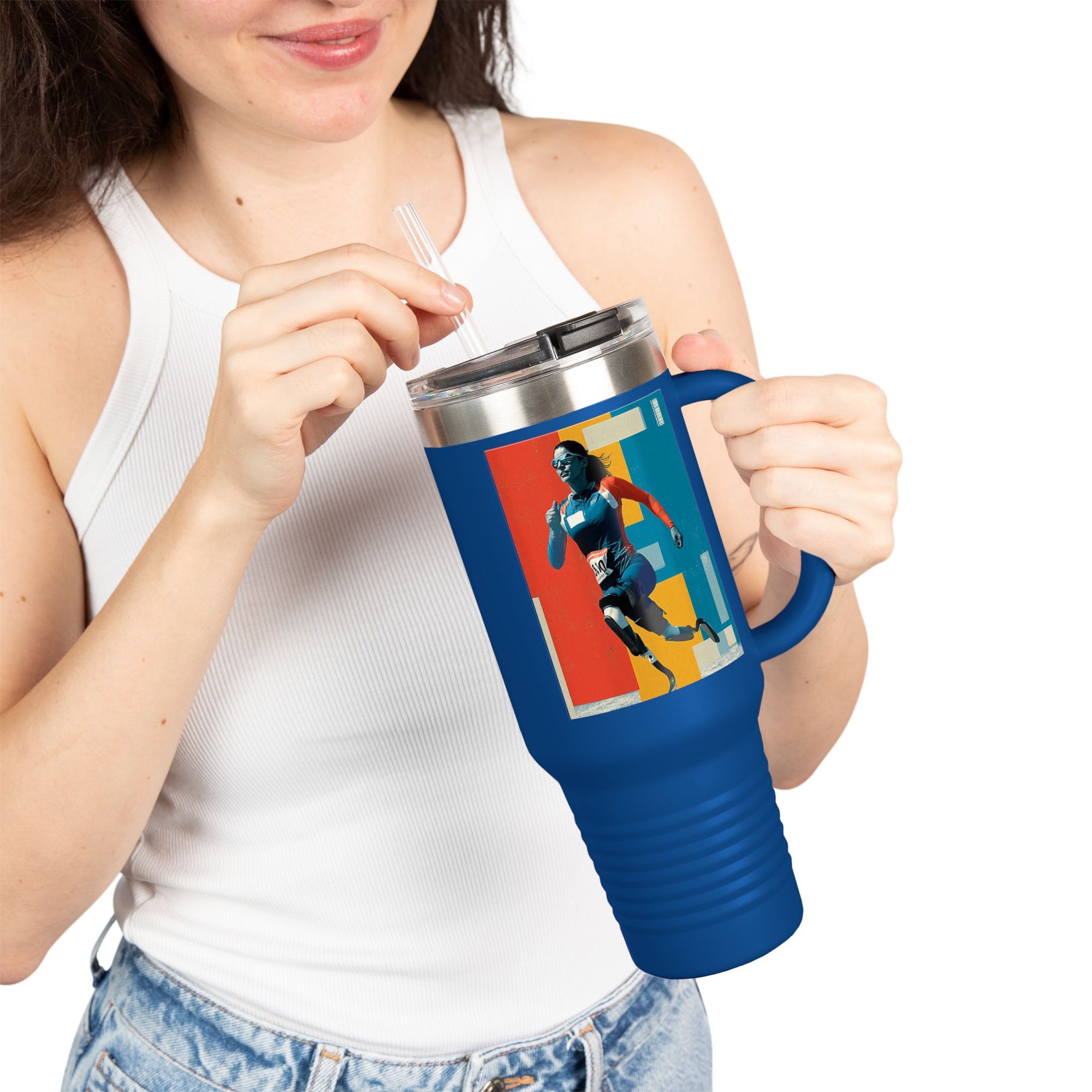 Vibrant Insulated Travel Mug, 40oz | Stylish Drinkware for Outdoor Adventures, Sports, Travel, Gifts
