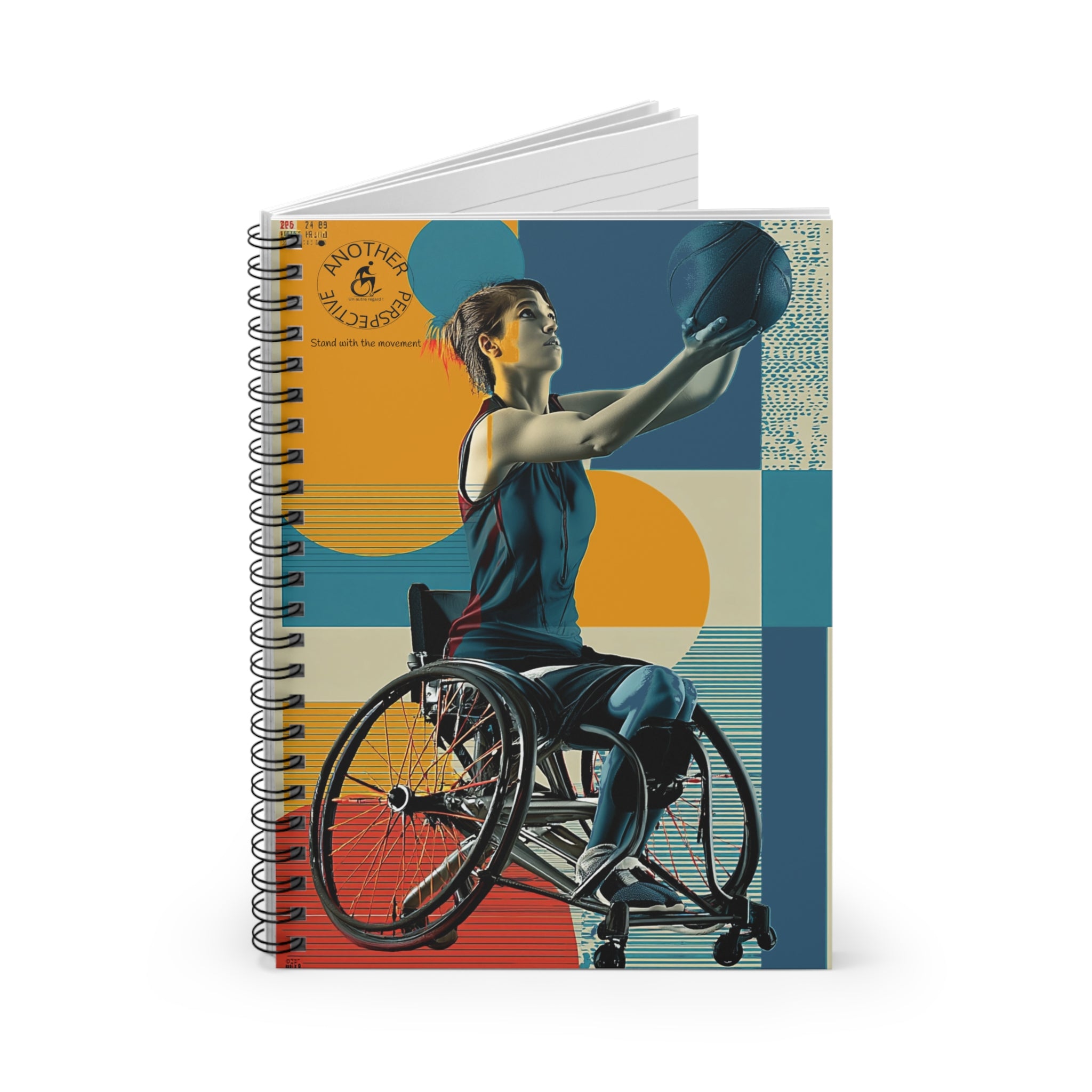 Inspirational Spiral Notebook Basket- Empowering Artwork, Ideal for Goal-Setting, Journaling, Gifts for Athletes, Rehab Tools, Women's Empowerment