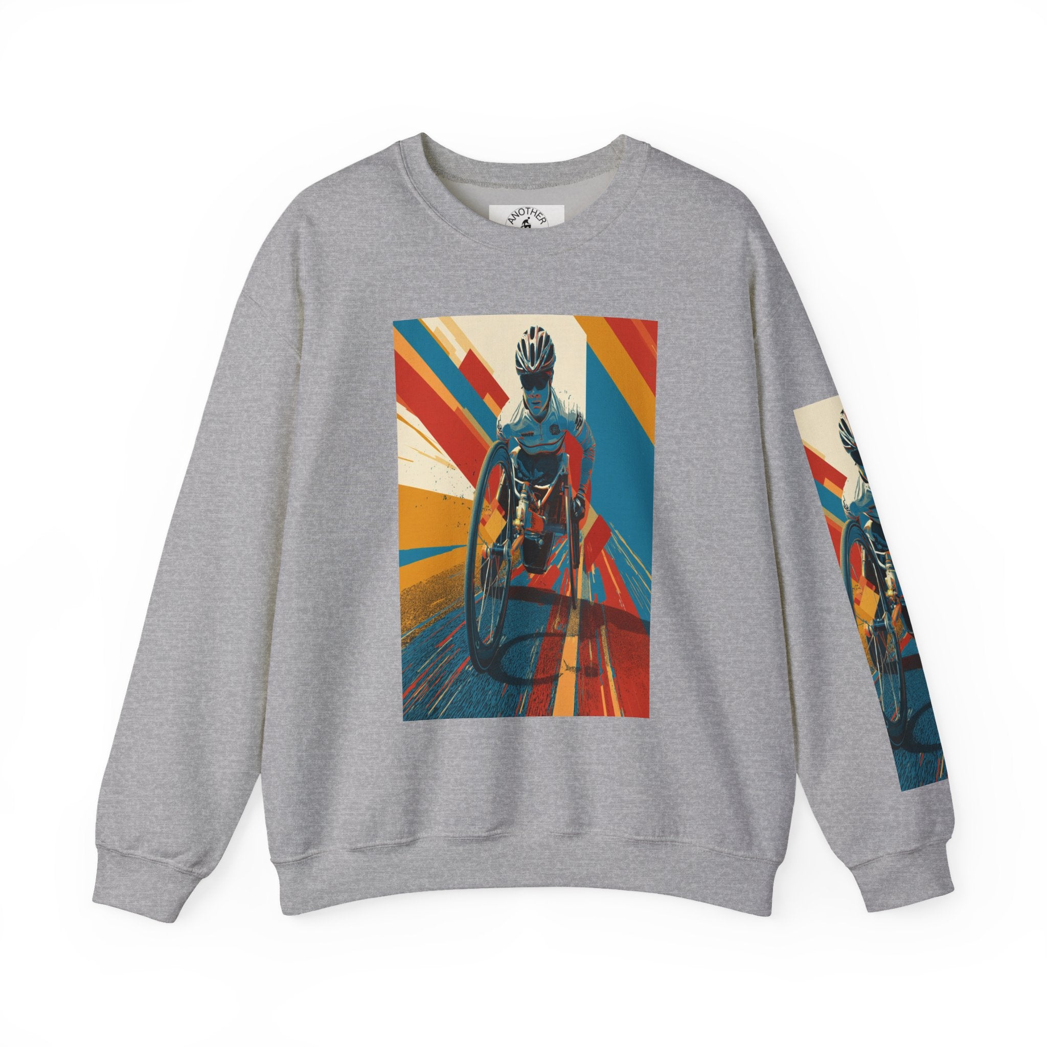 Inclusive WheelChair Course Sports Themed Sweatshirt for Empowerment, Unisex Heavy Blend Crewneck, Inspirational Gift for Activists