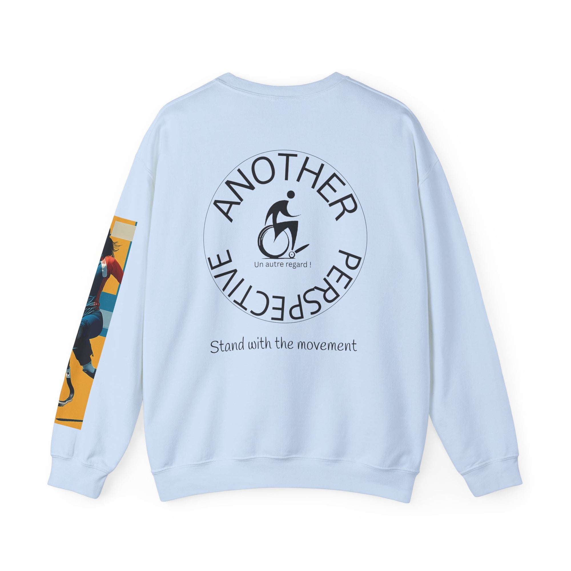 Inclusive WheelChair Course Sports Themed Sweatshirt for Empowerment, Unisex Heavy Blend Crewneck, Inspirational Gift for Activists